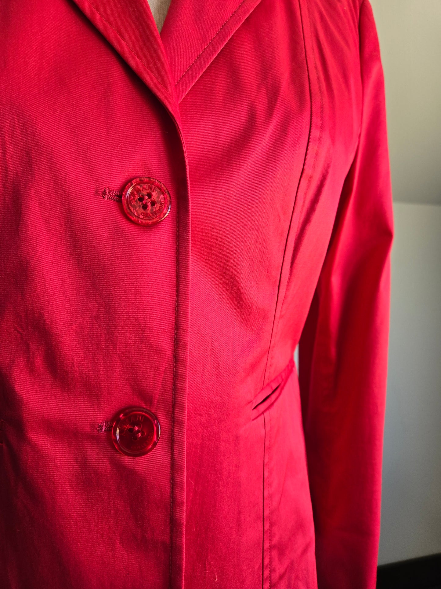 Armani Collezioni Red/Pink Cotton Blazer - Size 8