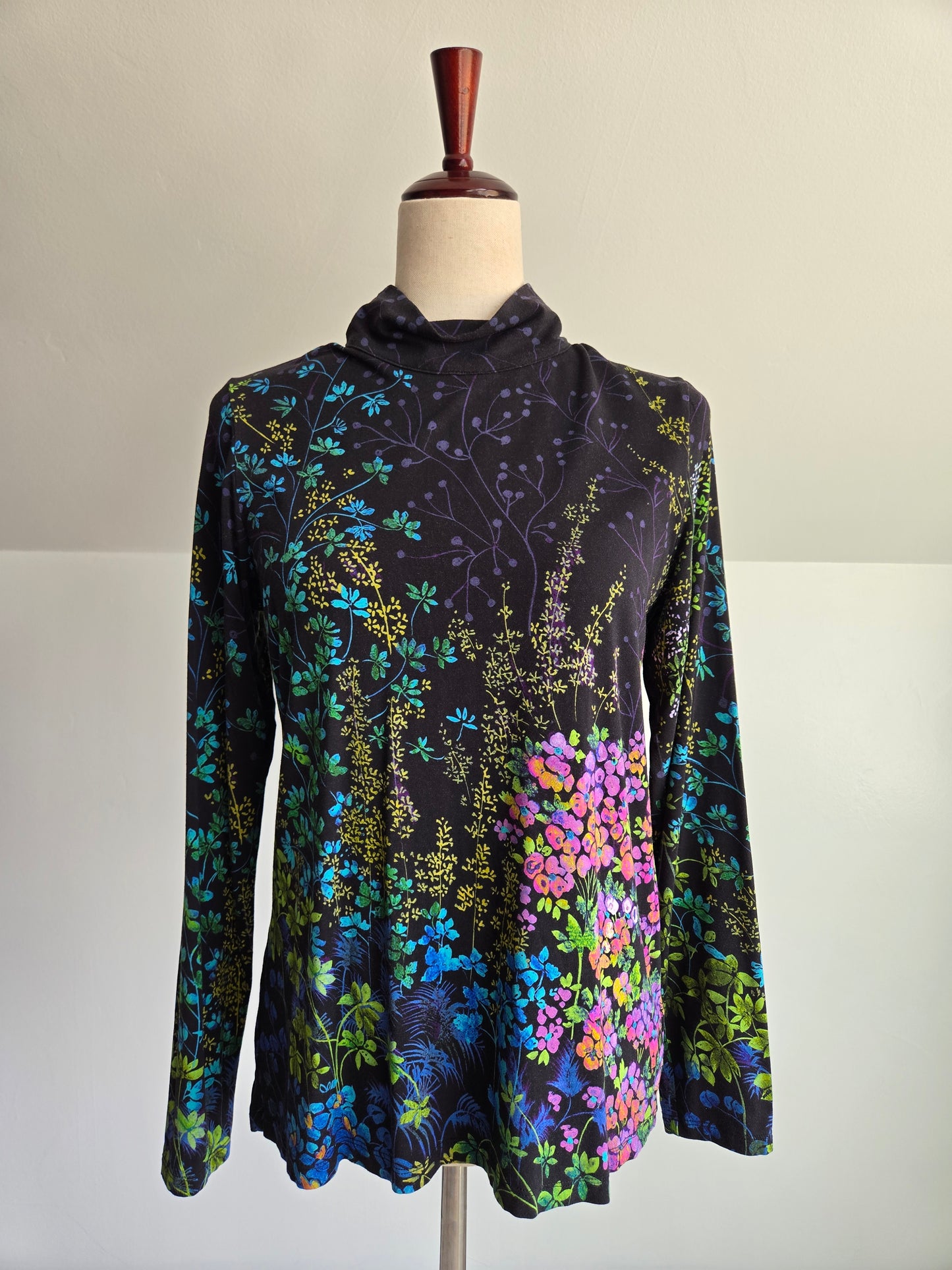Johnny Was Floral High Neck Top - S/M