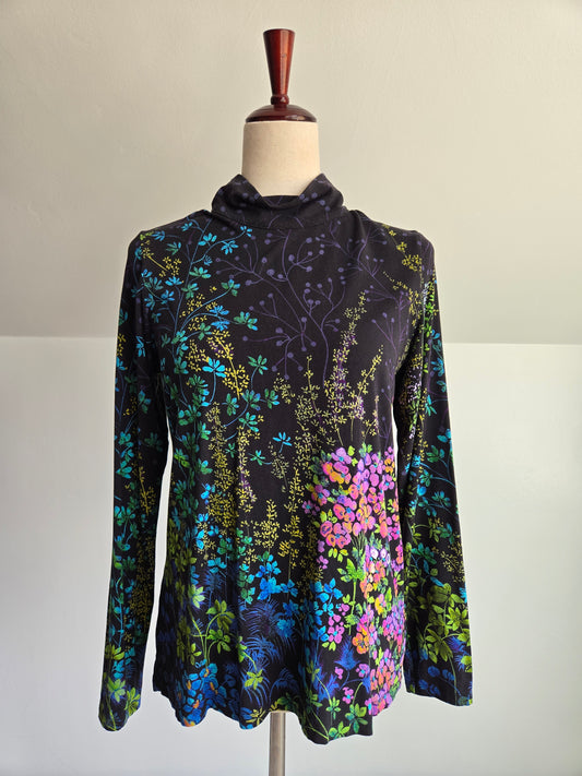 Johnny Was Floral High Neck Top - S/M