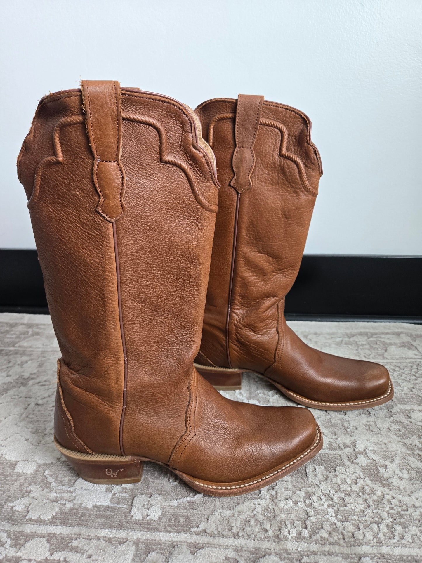 Outlaw Leather Cowgirl Boots - Size 9B (womens)
