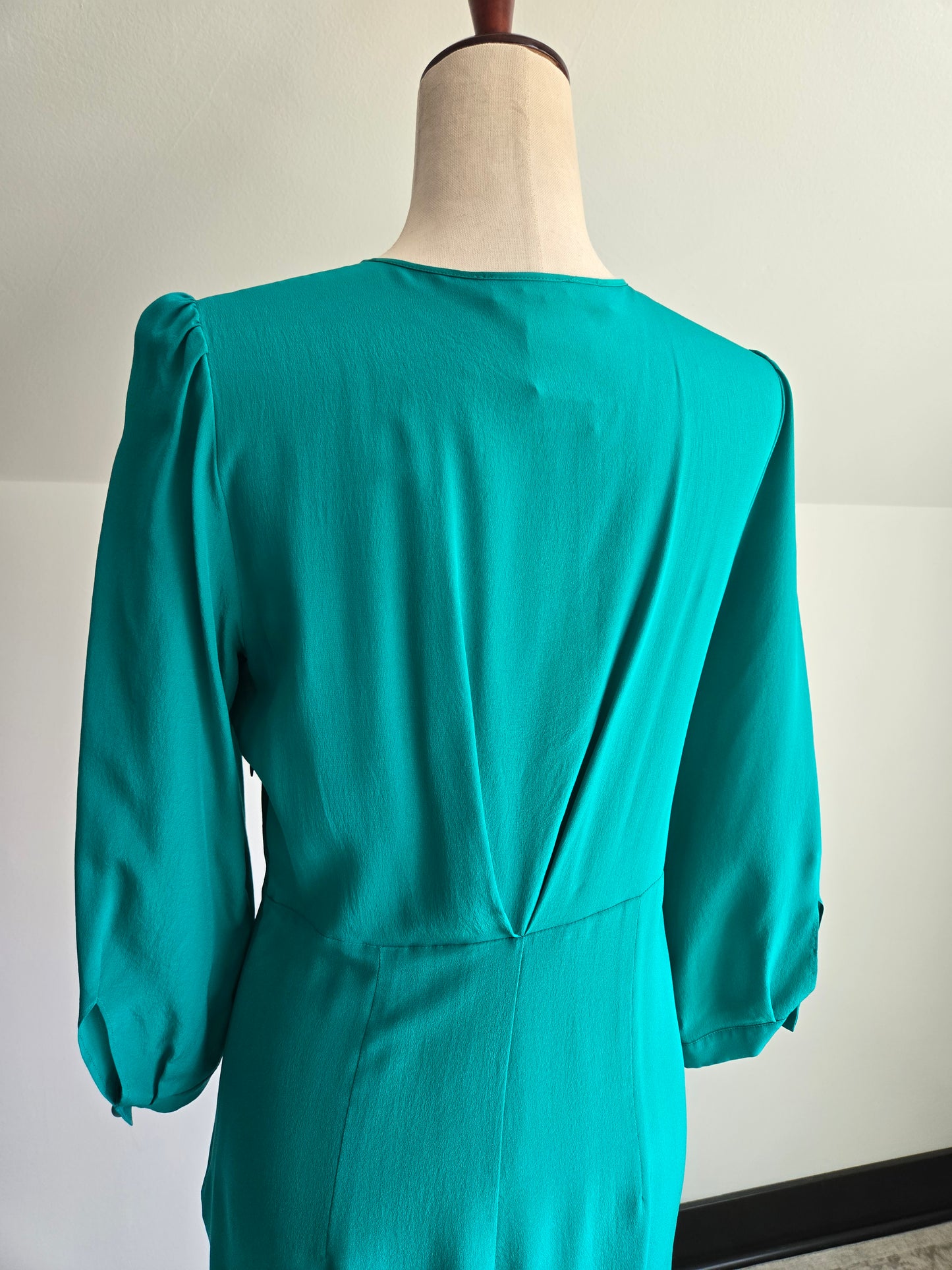 Max Mara Turquoise Silk Dress - Small