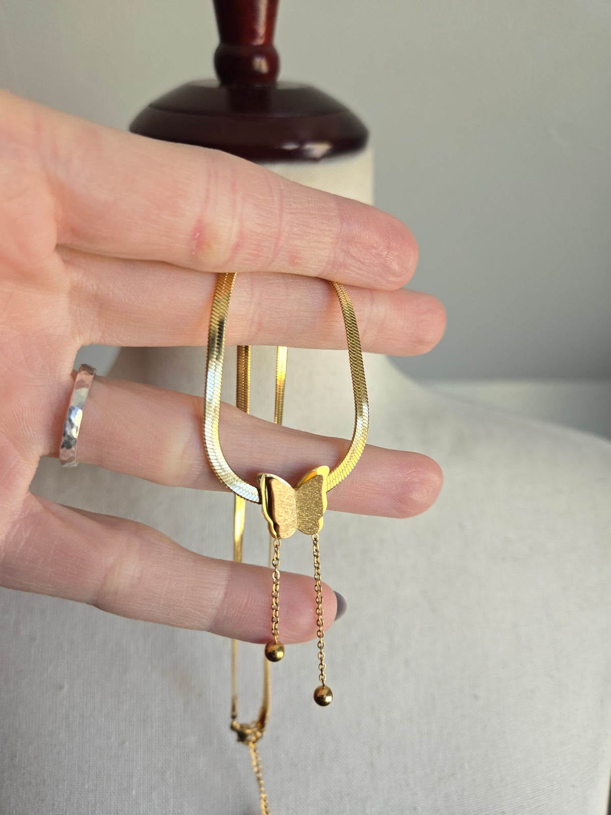 Gold Whimsy Butterfly Necklace