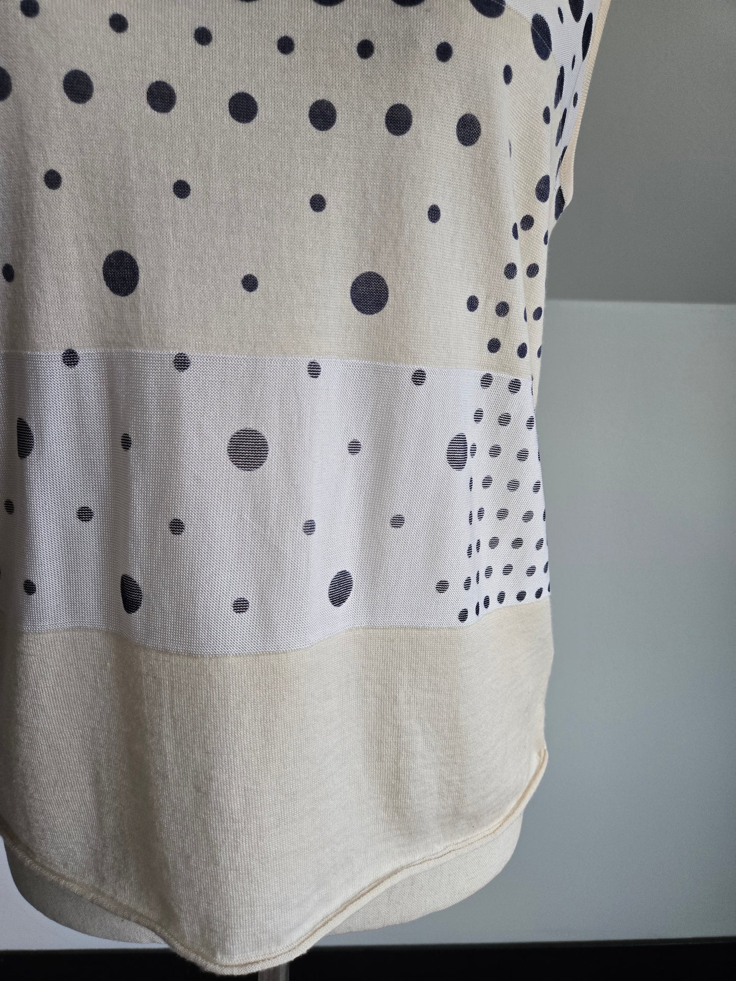 Piazza Sempione Silk/Cotton Geometric Print Sleeveless Top -