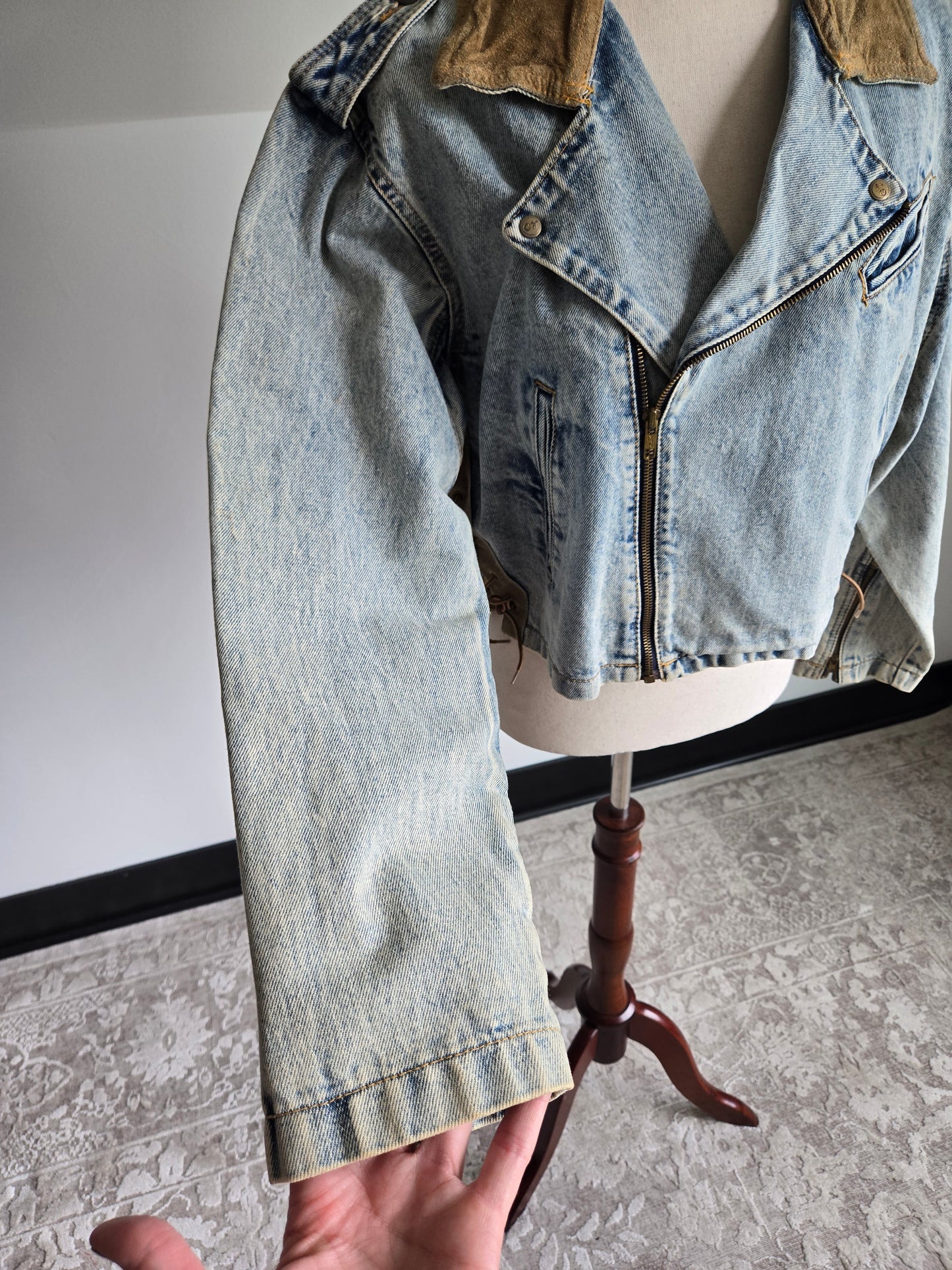 Vintage 90s CT Jeans Denim Two Piece Set Made in Brazil - Medium