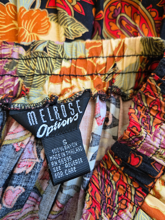 Melrose Vintage 90s Rayon Skirt - S/M/L