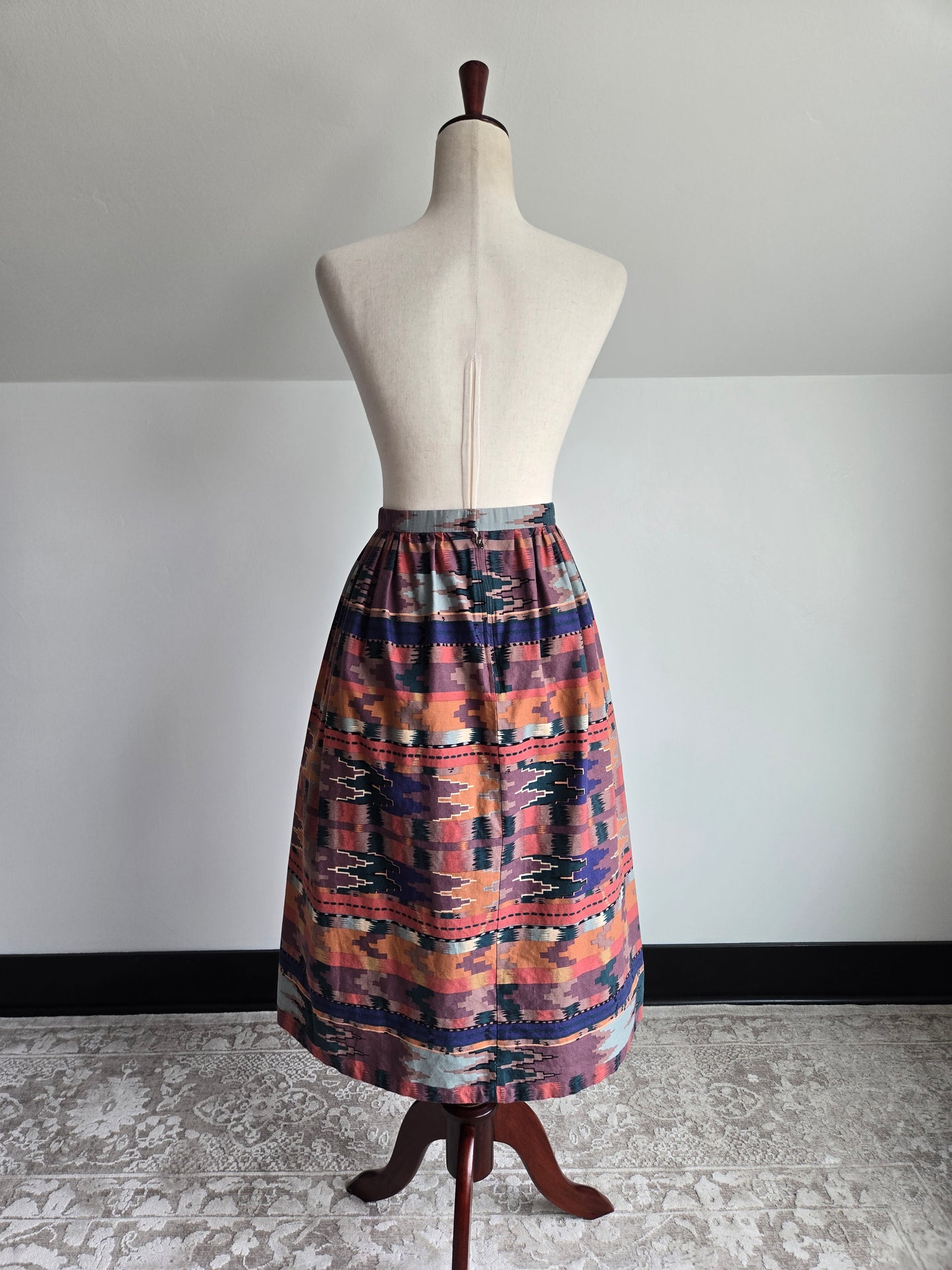 Vintage 70s Hand Made Western Skirt - W25"