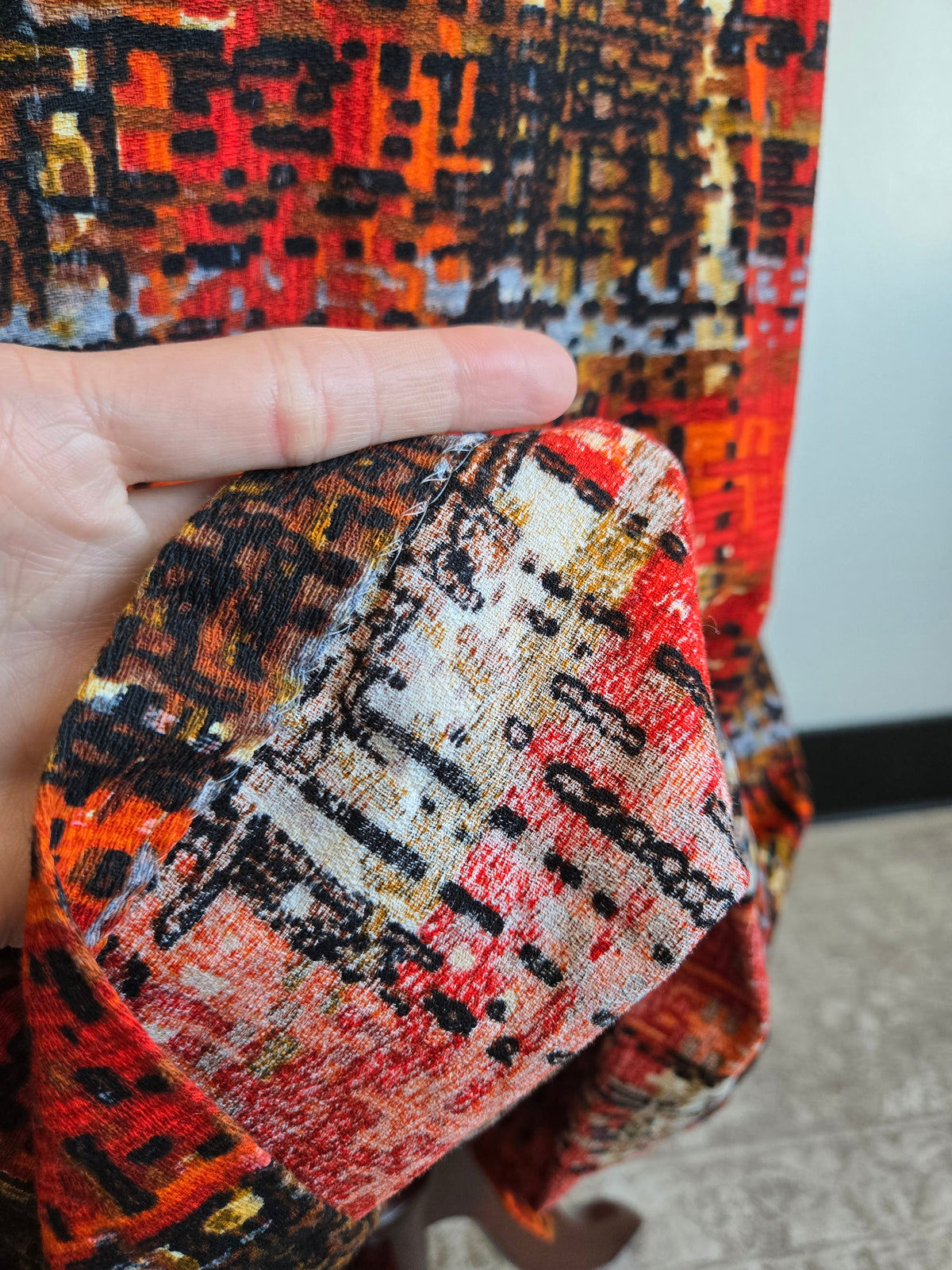 Vintage 70s Beverly Vogue Cotton Barkcloth Plaid Wrap Skirt - W26