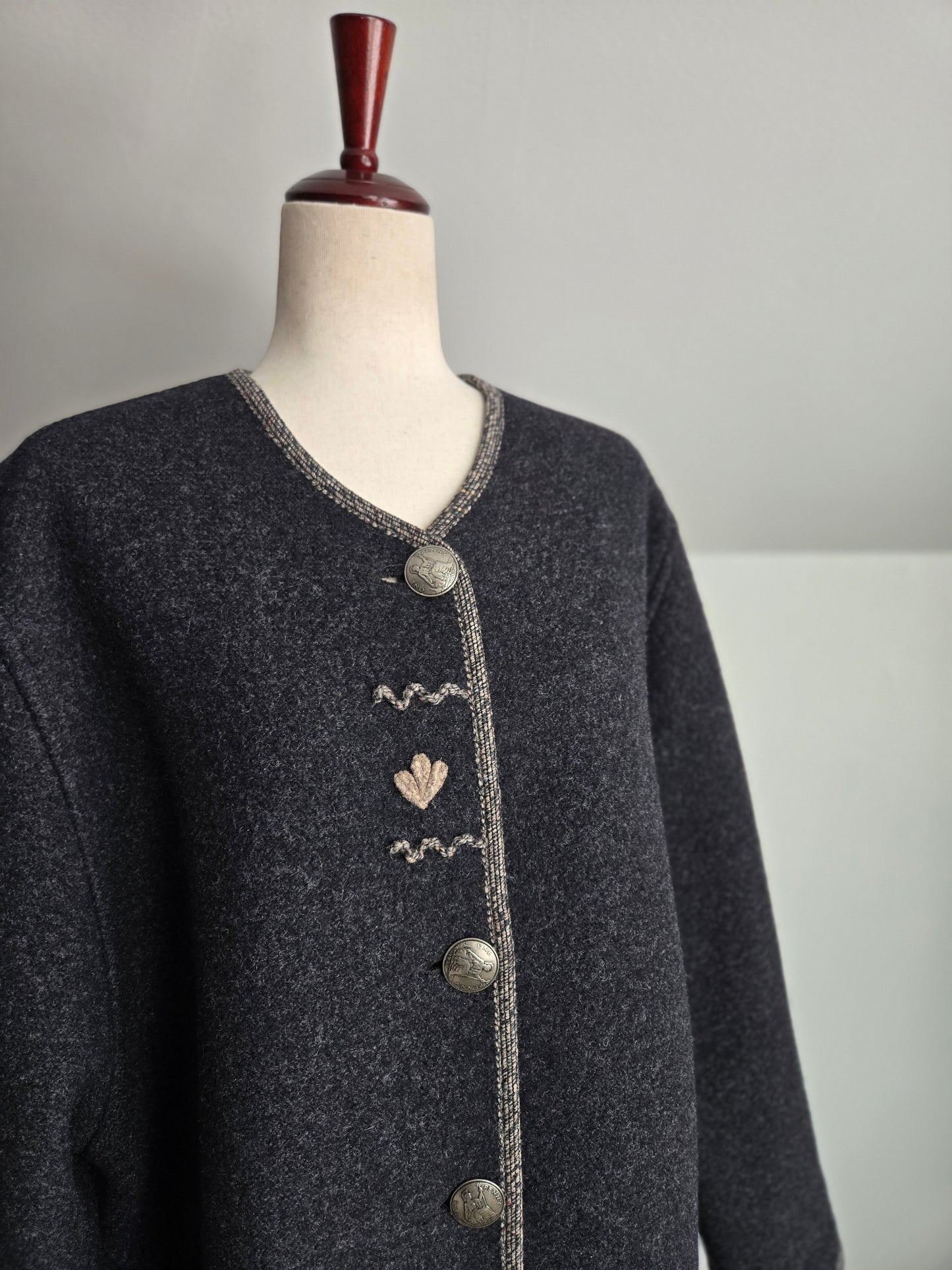 Geisswein Boiled Wool Coat Made in Austria - XL/2XL