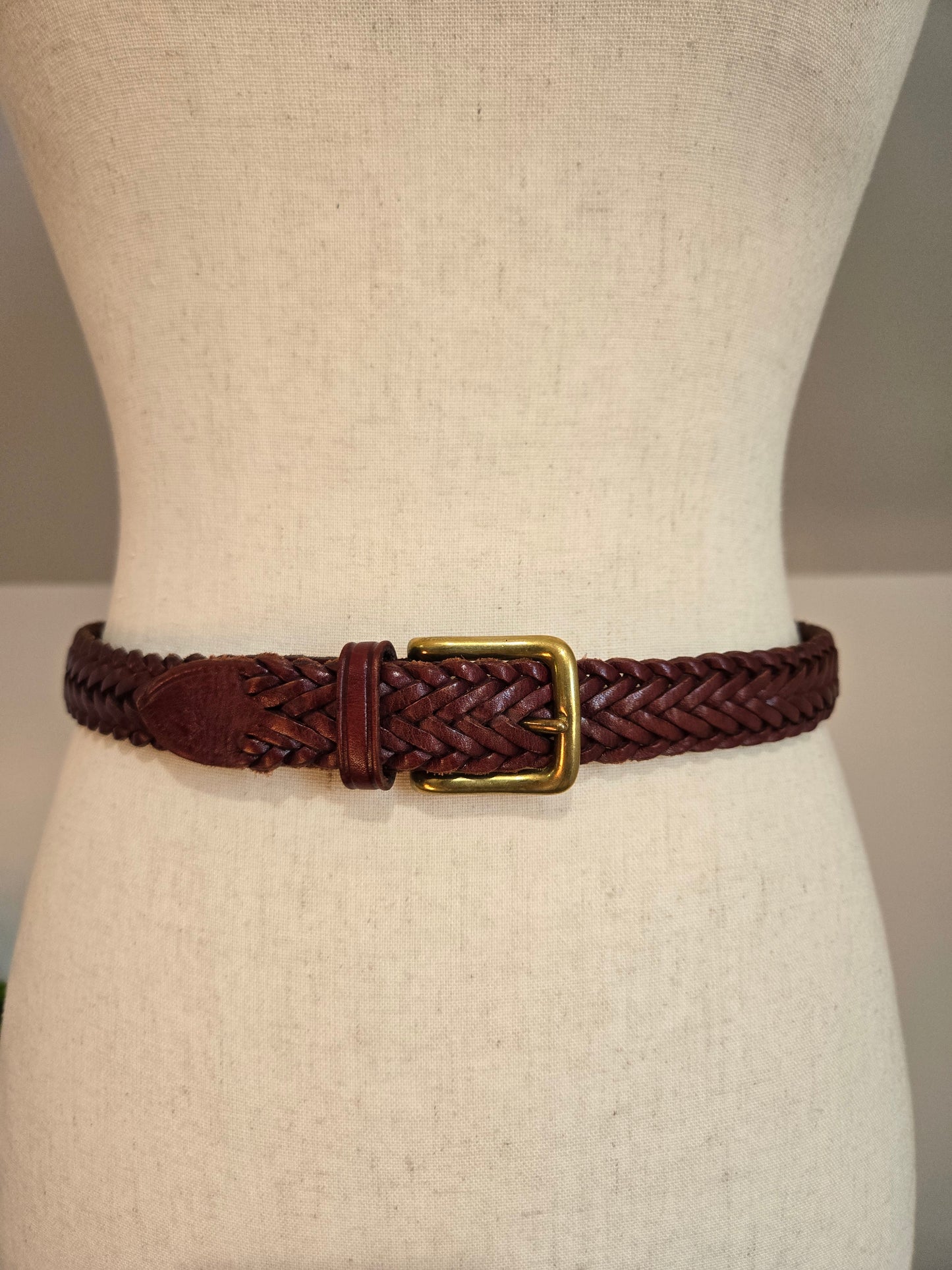 High Quality Braided Leather Belt Made in England - W24-30"