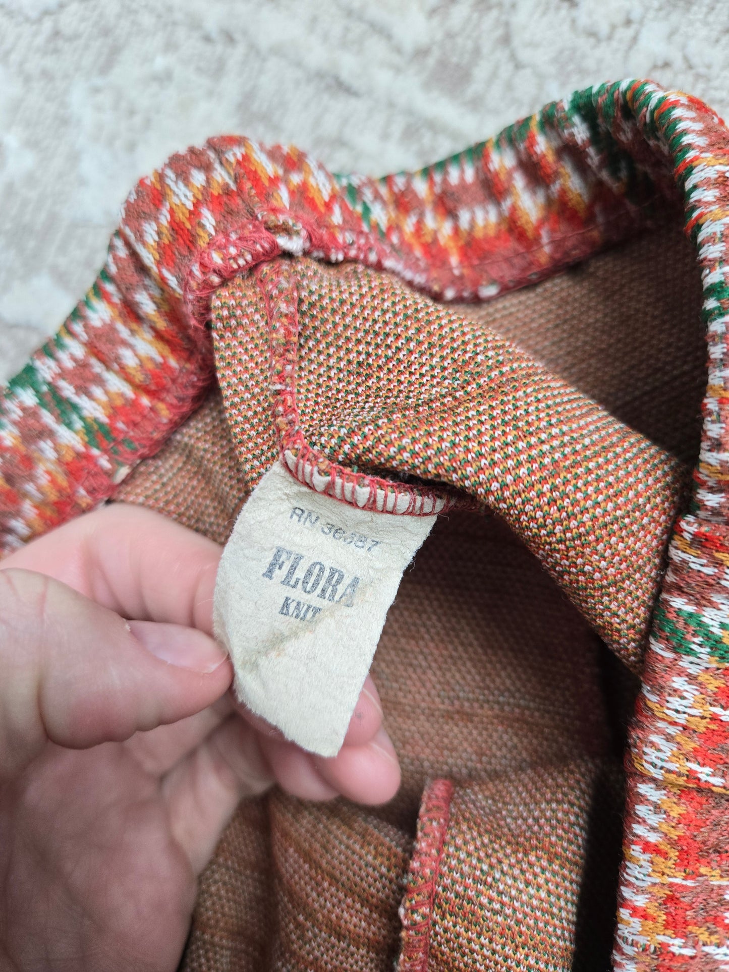 Flora Vintage 70s Plaid Two Piece Pant Set - Medium