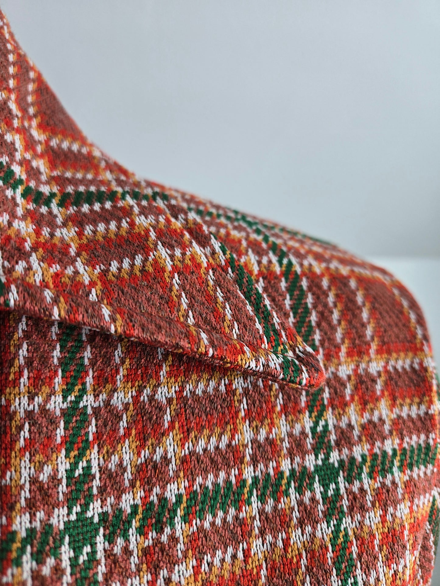 Flora Vintage 70s Plaid Two Piece Pant Set - Medium