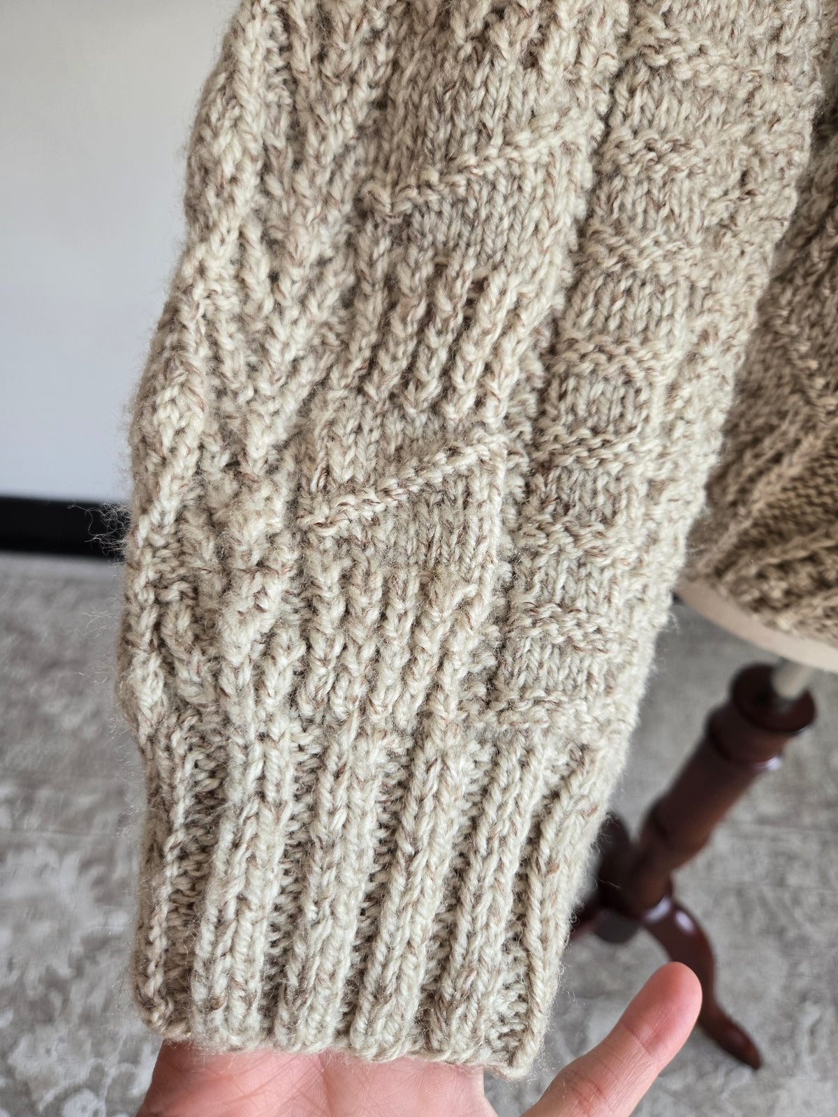Aran Islands Soft Wool Hand Knitted Chunky Sweater - Medium