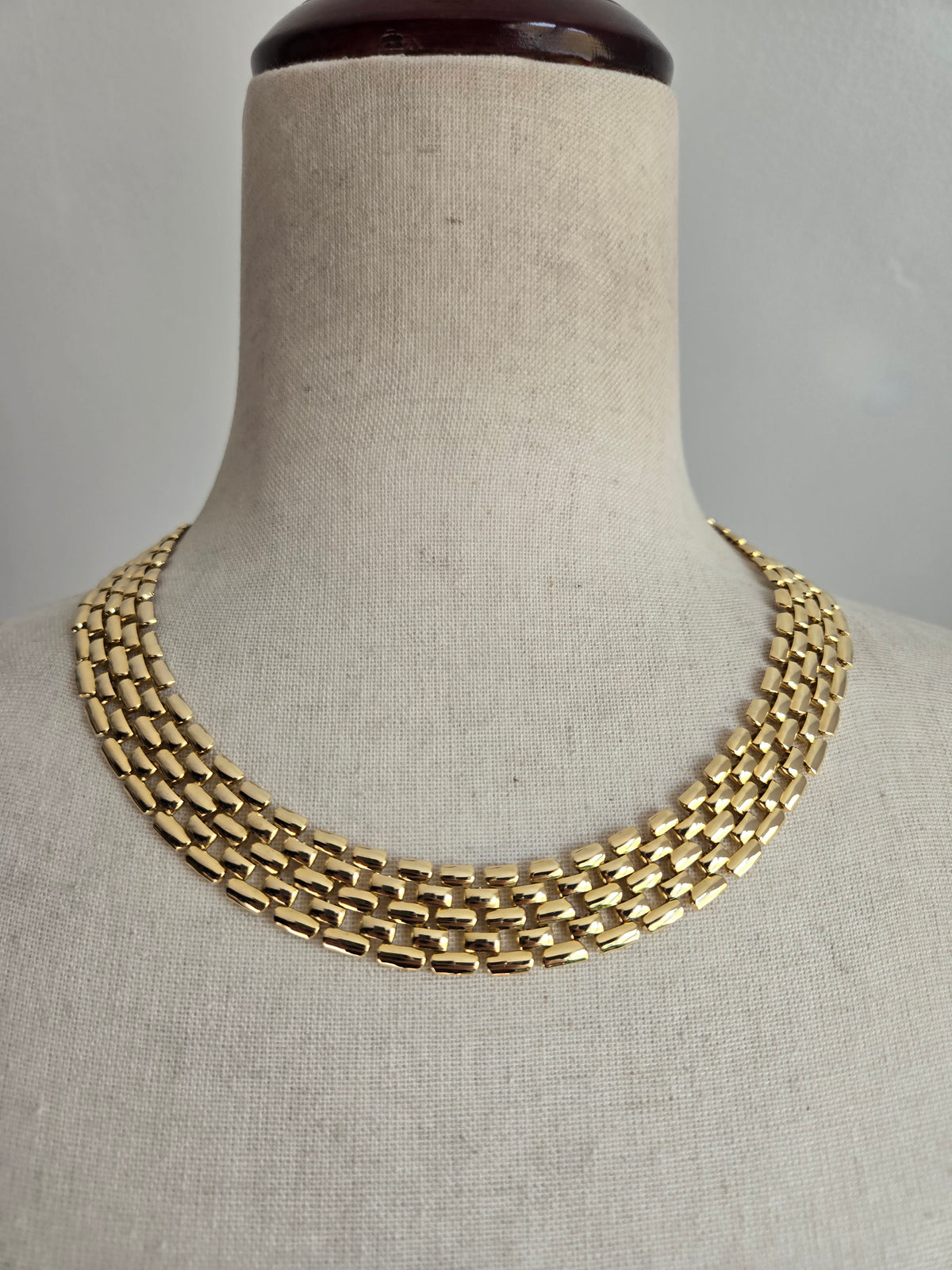 Vintage Chunky Gold Linked Choker