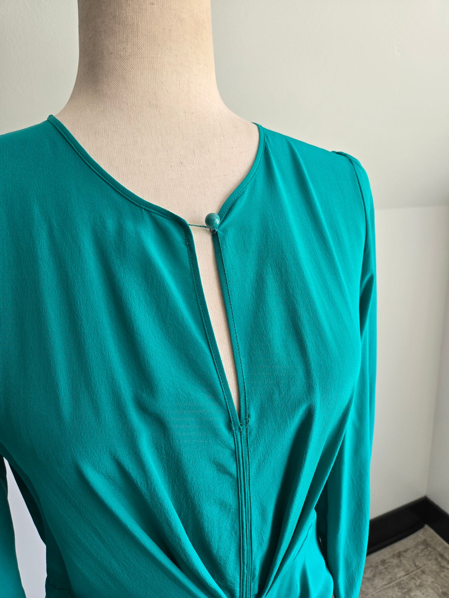 Max Mara Turquoise Silk Dress - Small