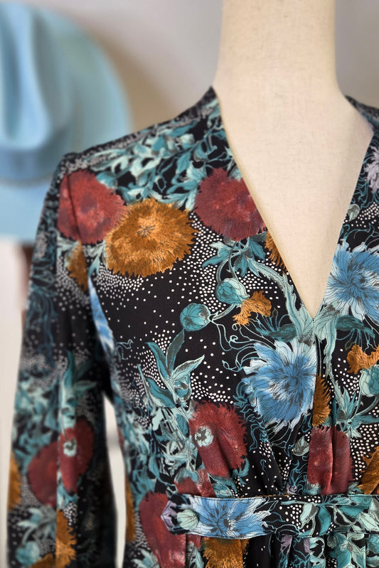 Handmade Vintage 70s Floral Maxi Dress - Small/Medium