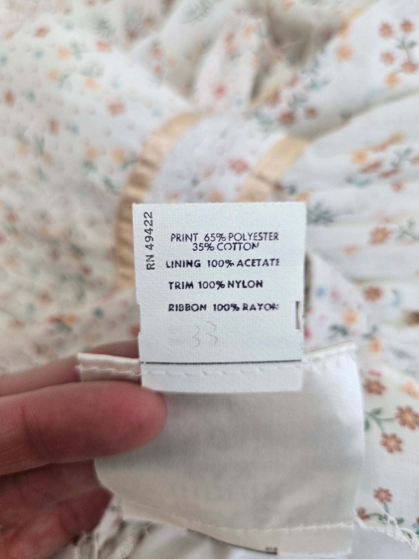 Gold Label Gunne Sax by Jessica San Fransisco Vintage 70s Calico Tiered Maxi Dress - XS