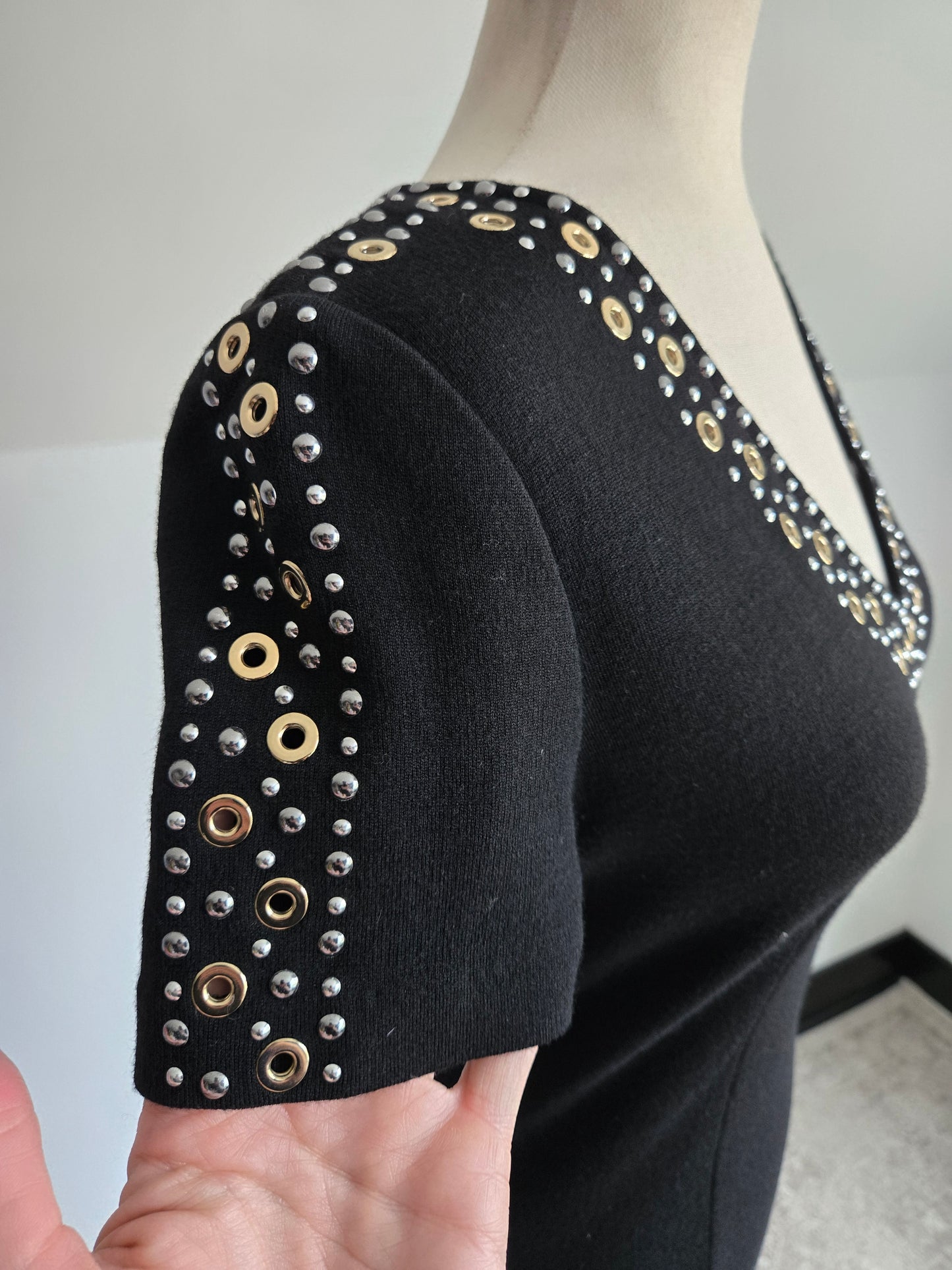 St John Couture Black Knit Dress - Size 4