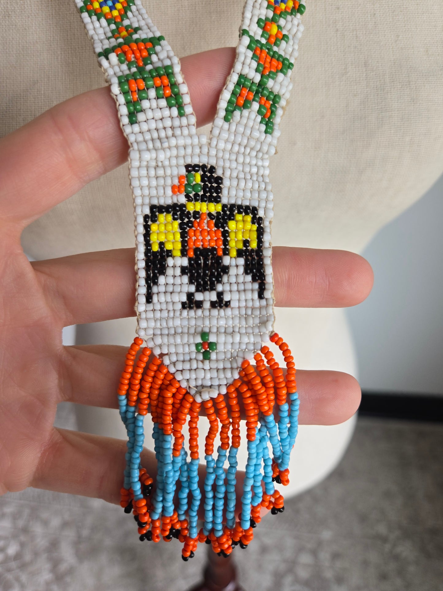 Native American Made Hand Beaded Necklace