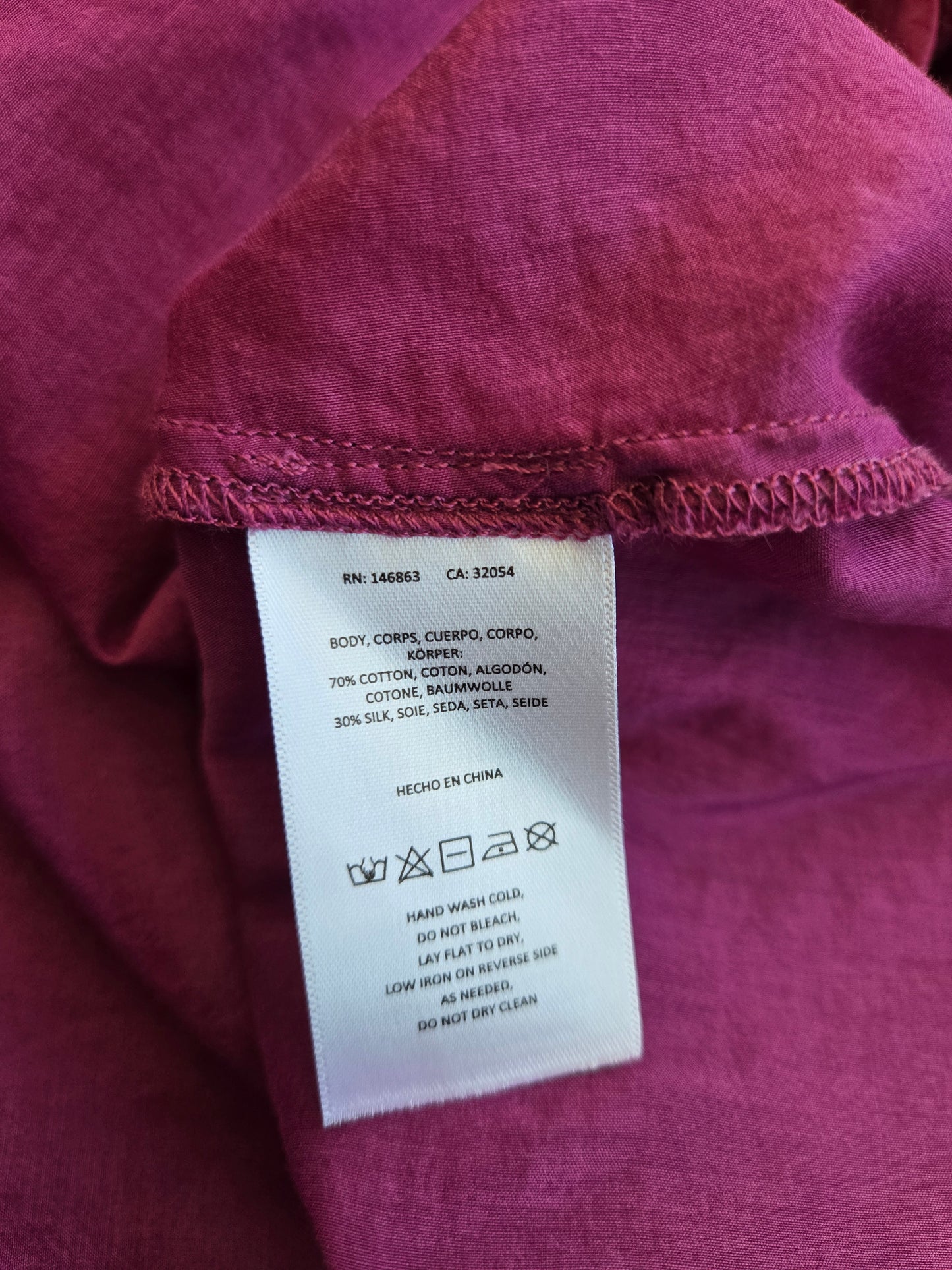 Mare Mare Fuchsia Cotton/Silk Top - Small