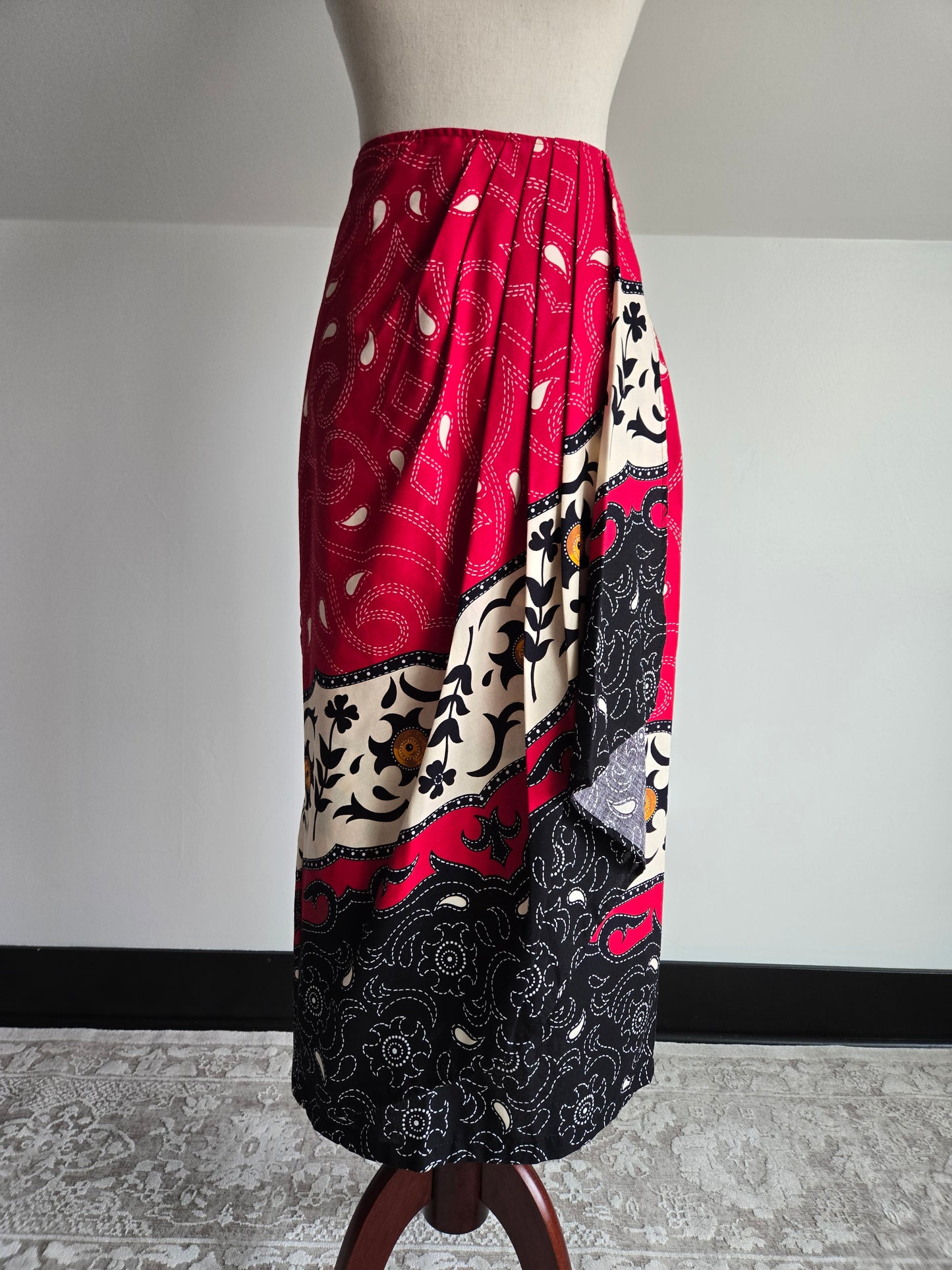 Circle T by Marilyn Lenox Western 100% Cotton Skirt - XS