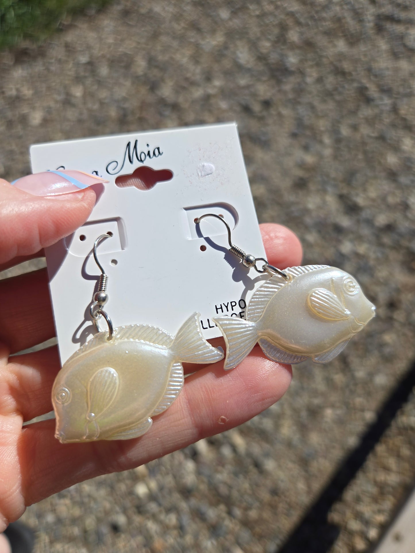 Deadstock Cara Mia Iridescent Small Tropical Fish Earrings