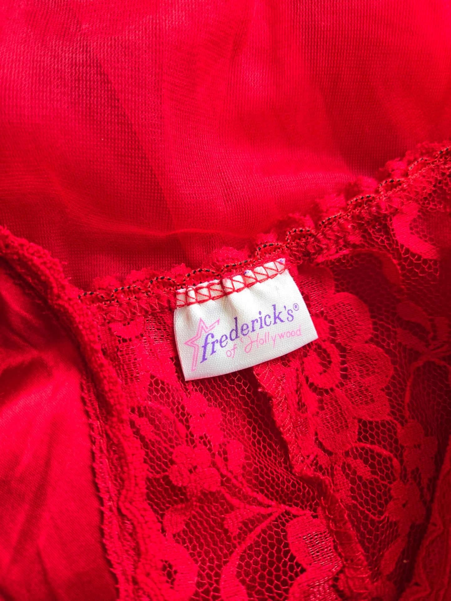 Frederick's of Hollywood Vintage Red Vampire Lingerie Dress - small