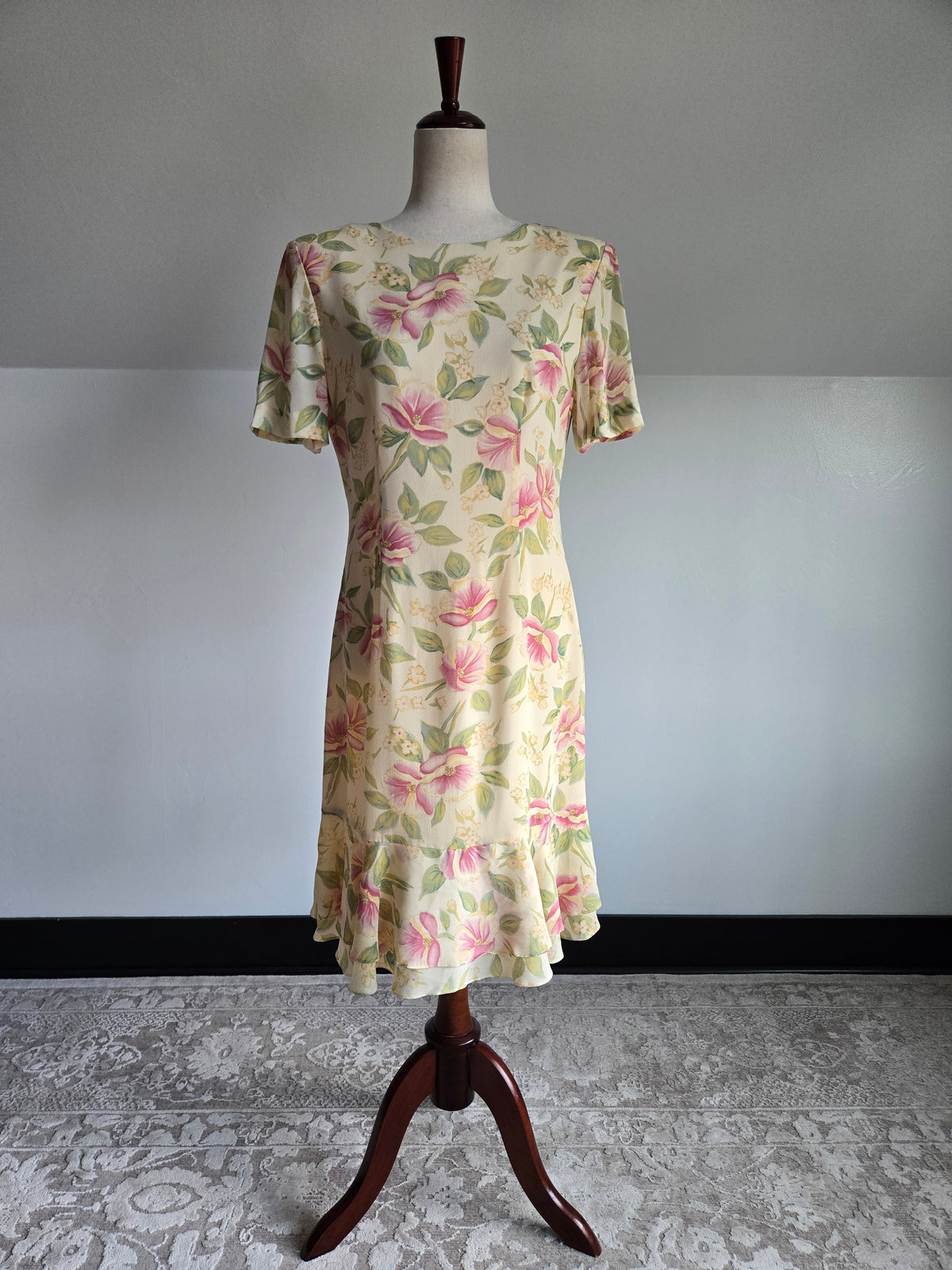 Vintage 90s Liz Claiborne Floral Dress - S/M