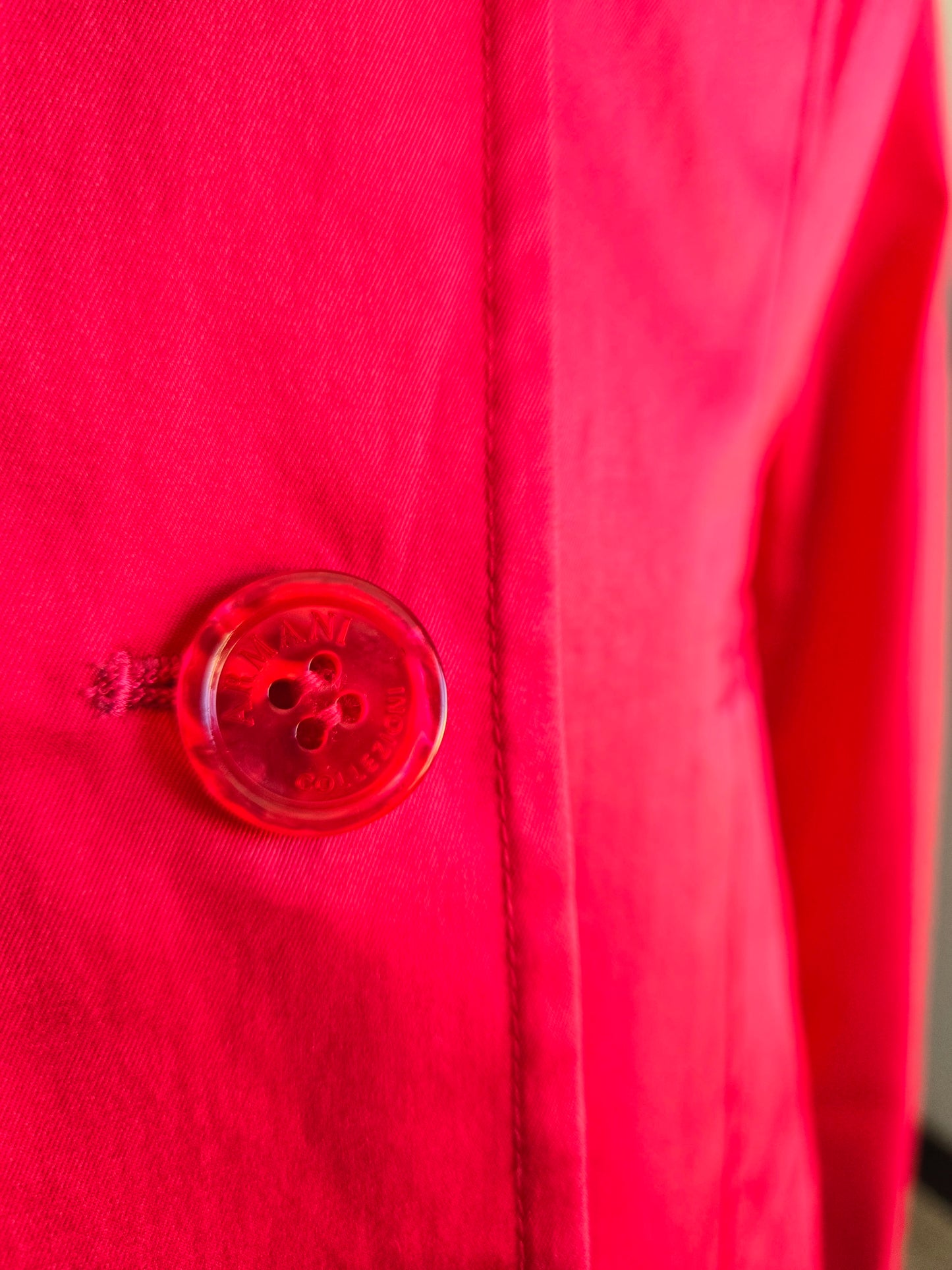 Armani Collezioni Red/Pink Cotton Blazer - Size 8