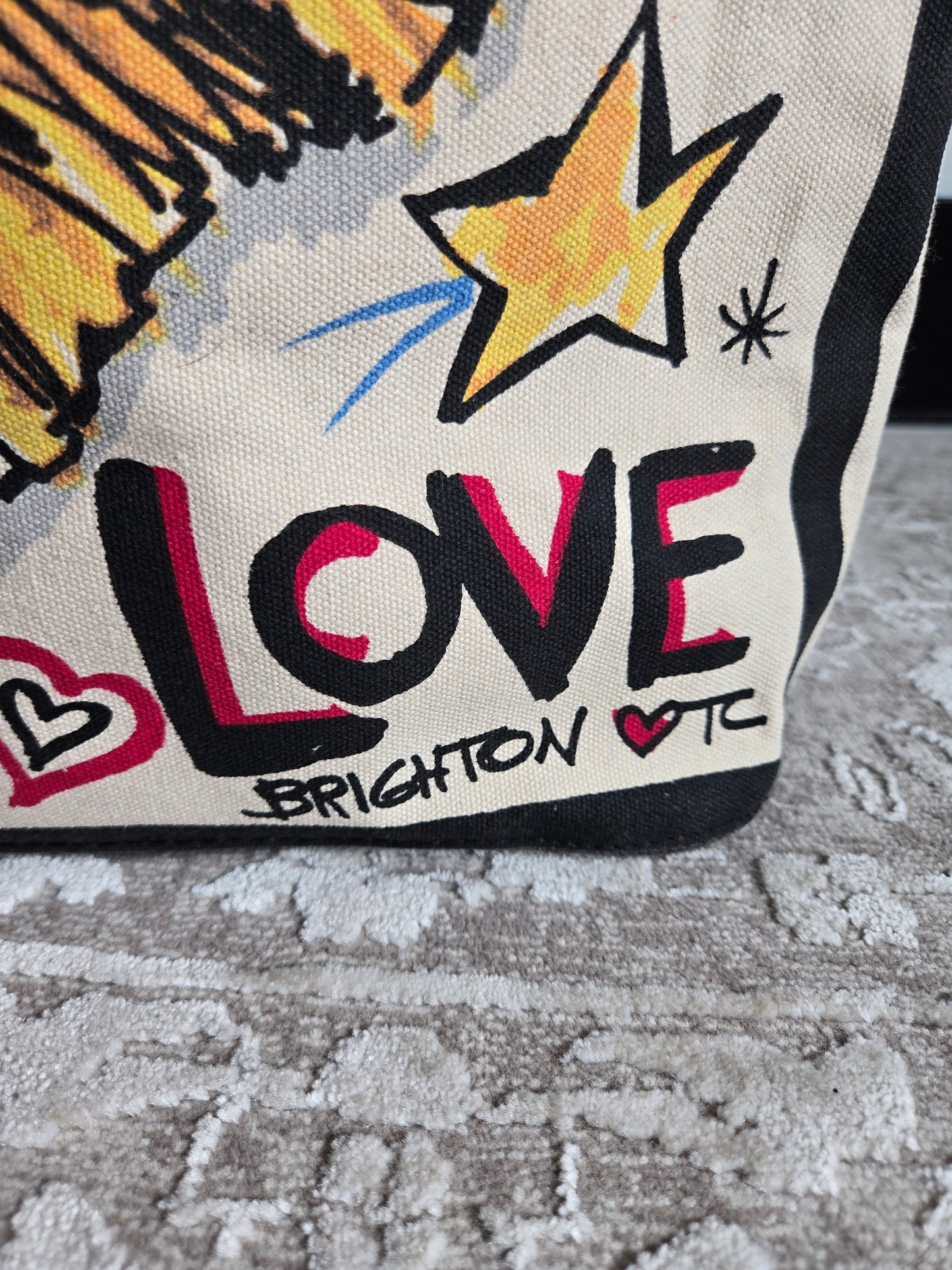 Brighton Queen of Hearts Cotton Canvas Large Tote