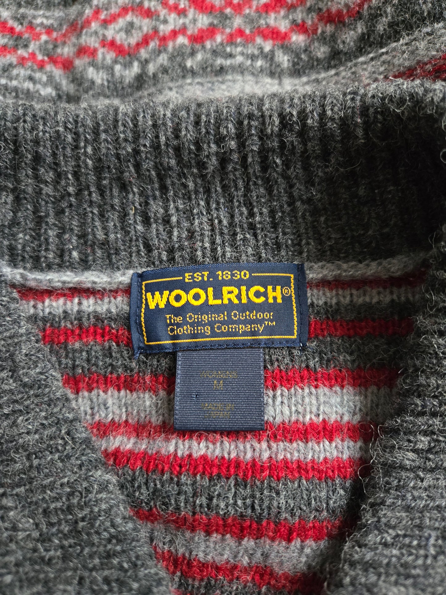 Woolrich Wool Horse Knit Cardigan Made in Japan - S/M