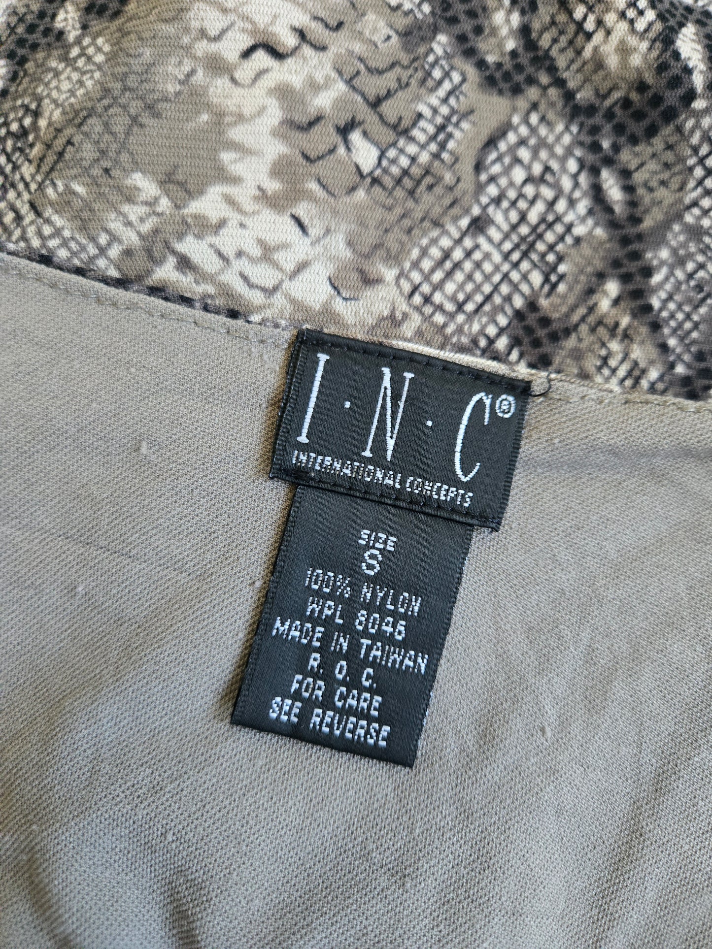 International Concepts 90s Mesh Snakeskin Top - S/M