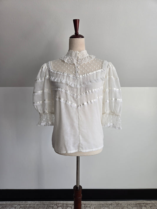 Gold Label Jessica's Gunnies San Fransisco Vintage 70s Gauzy Blouse - Medium