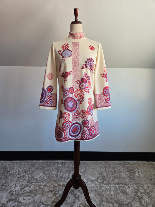 Town & Country Fashions Vintage 60s Novelty Print Shift Mini Dress - S/M