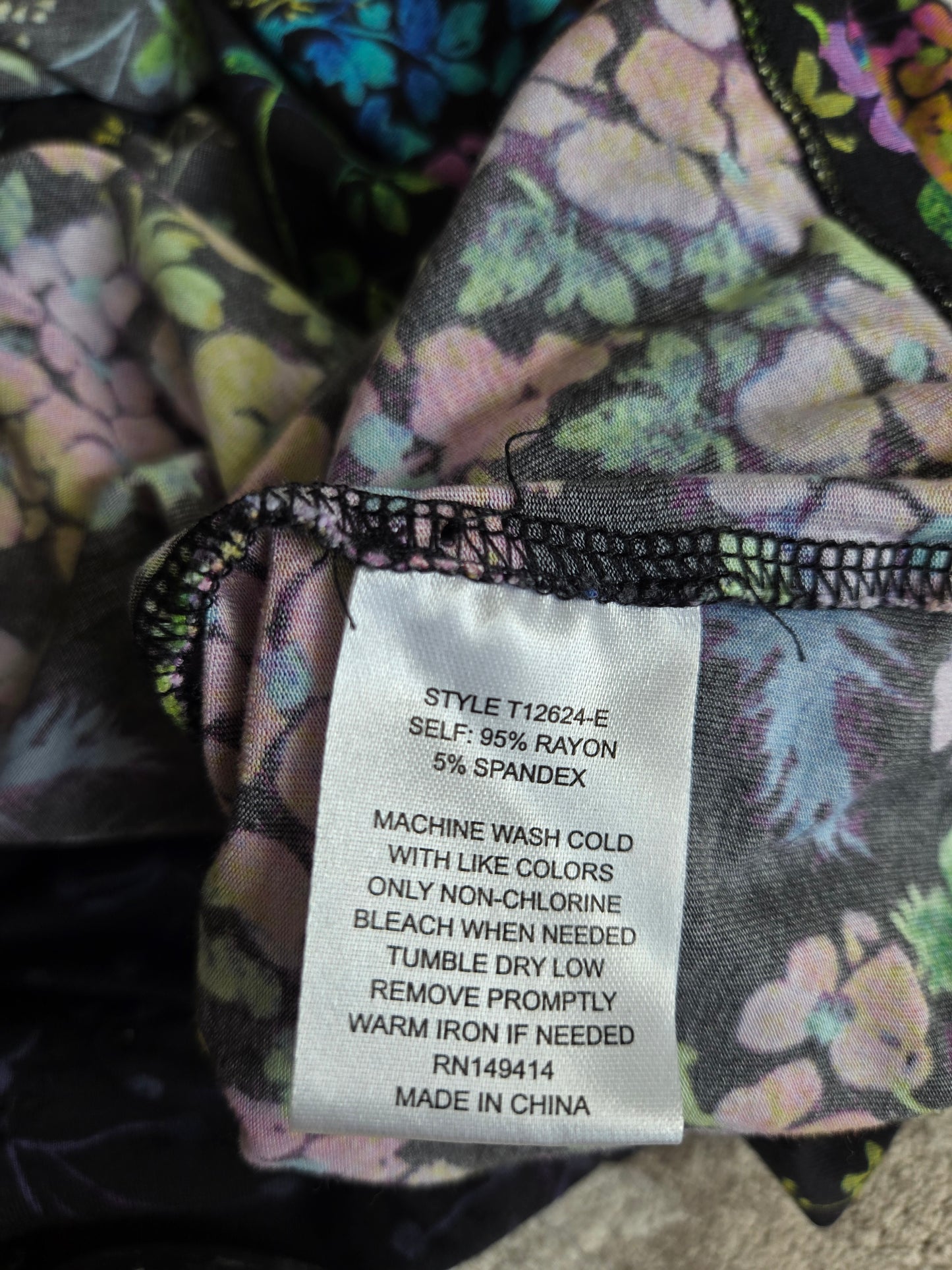 Johnny Was Floral High Neck Top - S/M