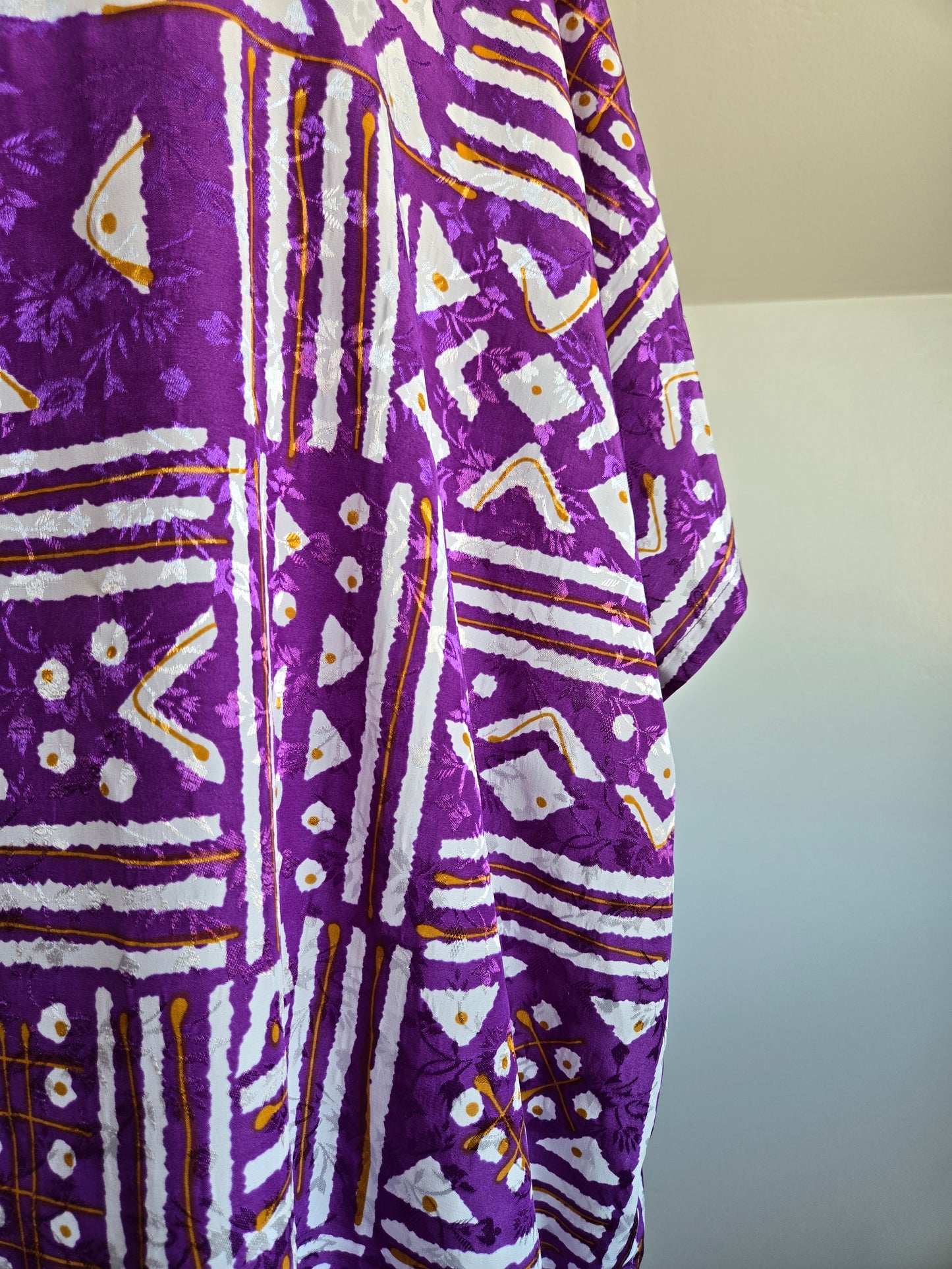 Vintage 80s Essence Purple Caftan - OS