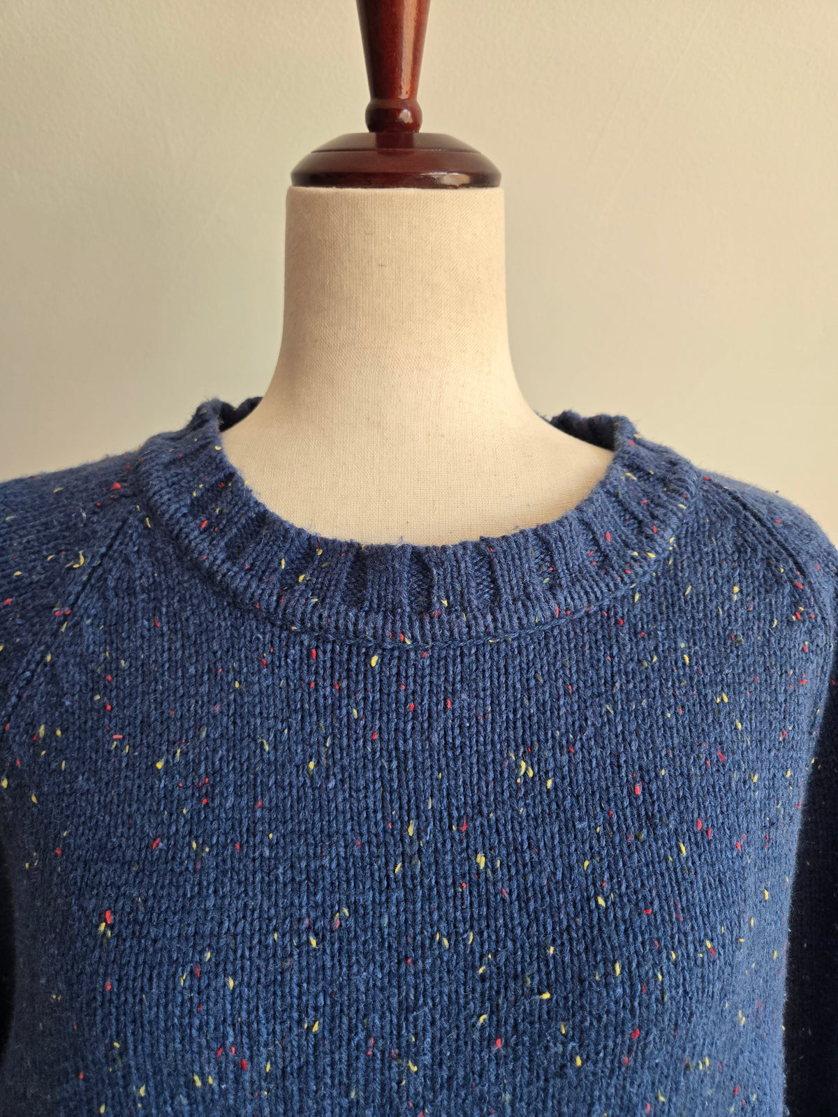 Northwest Blue 90s Ramie/Wool Blend Confetti Sweater - XL