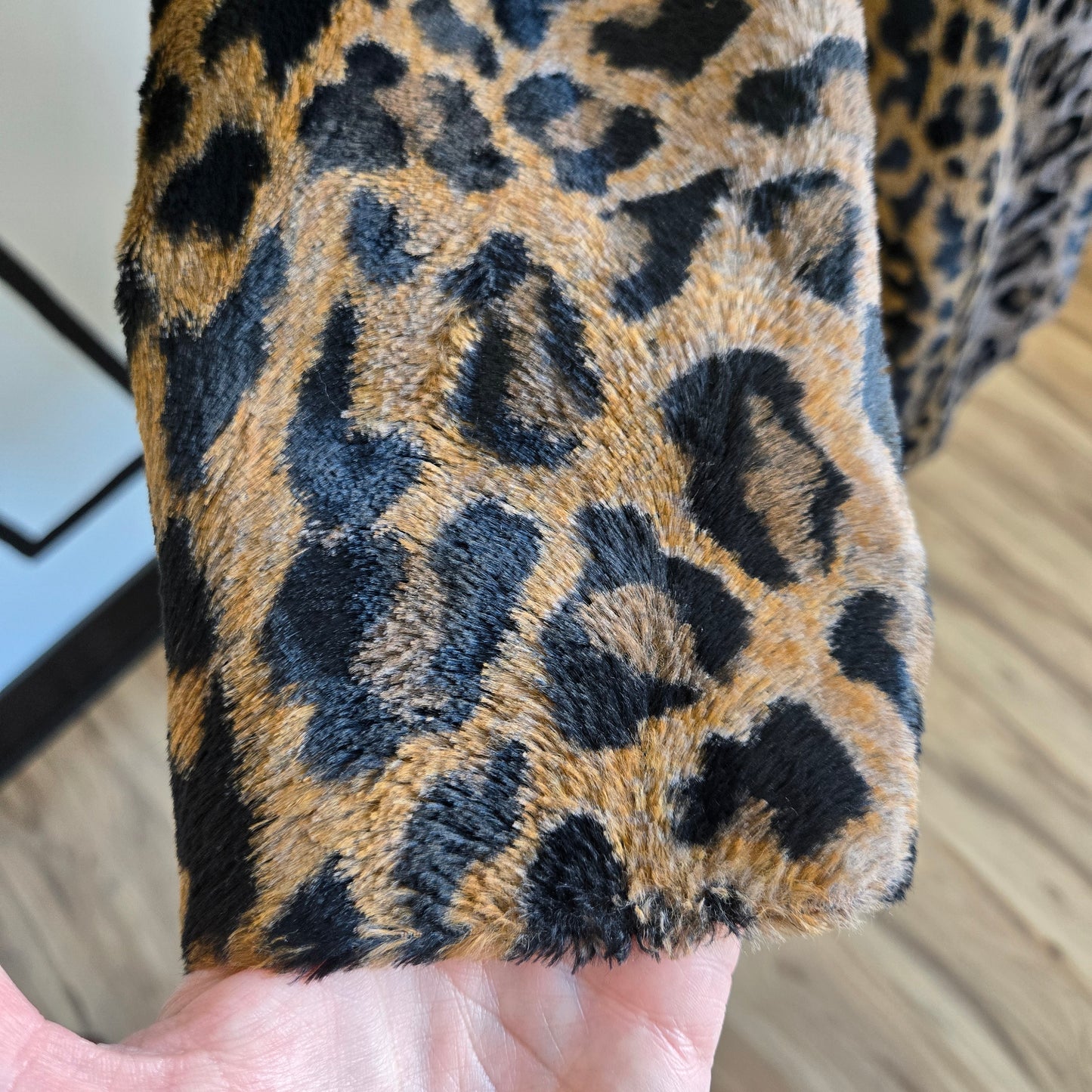 ISDA & CO Leopard Print Faux Fur Peacoat - Medium