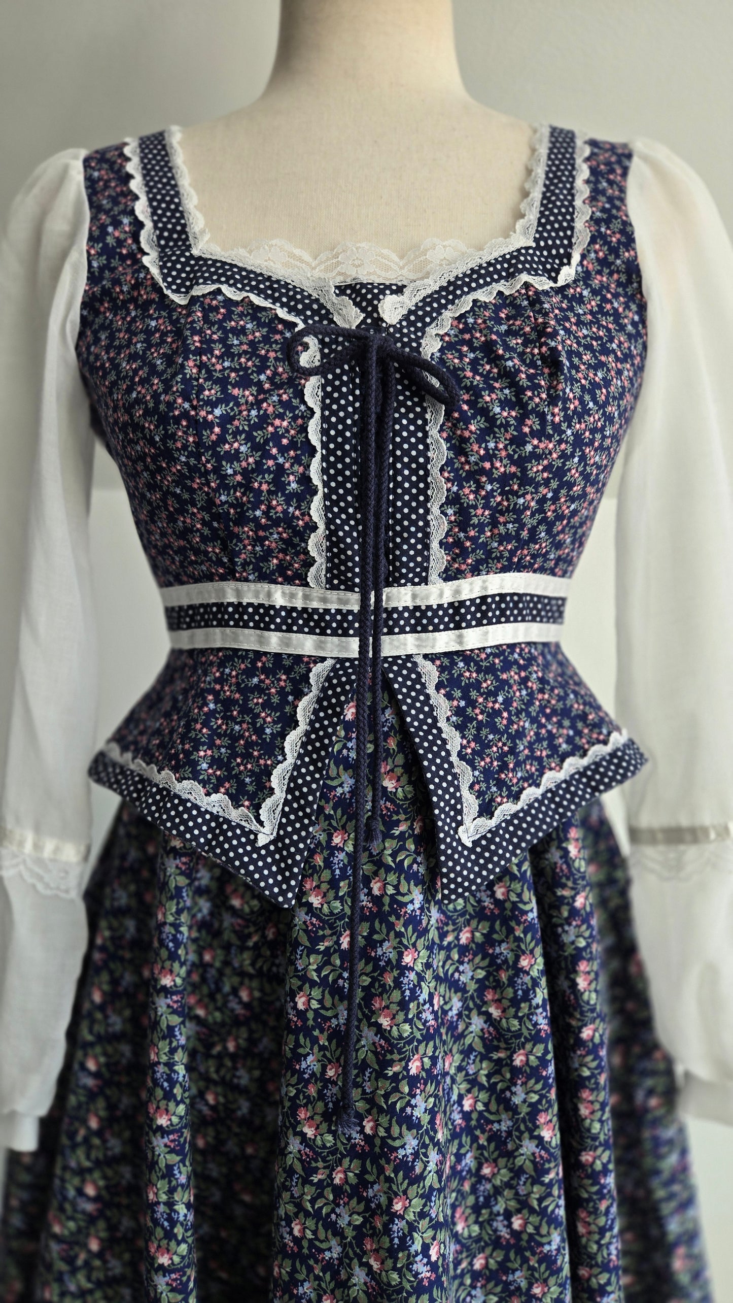 Gold Label Gunne Sax by Jessica San Fransisco Vintage 70s Calico Prairie Dress - XS