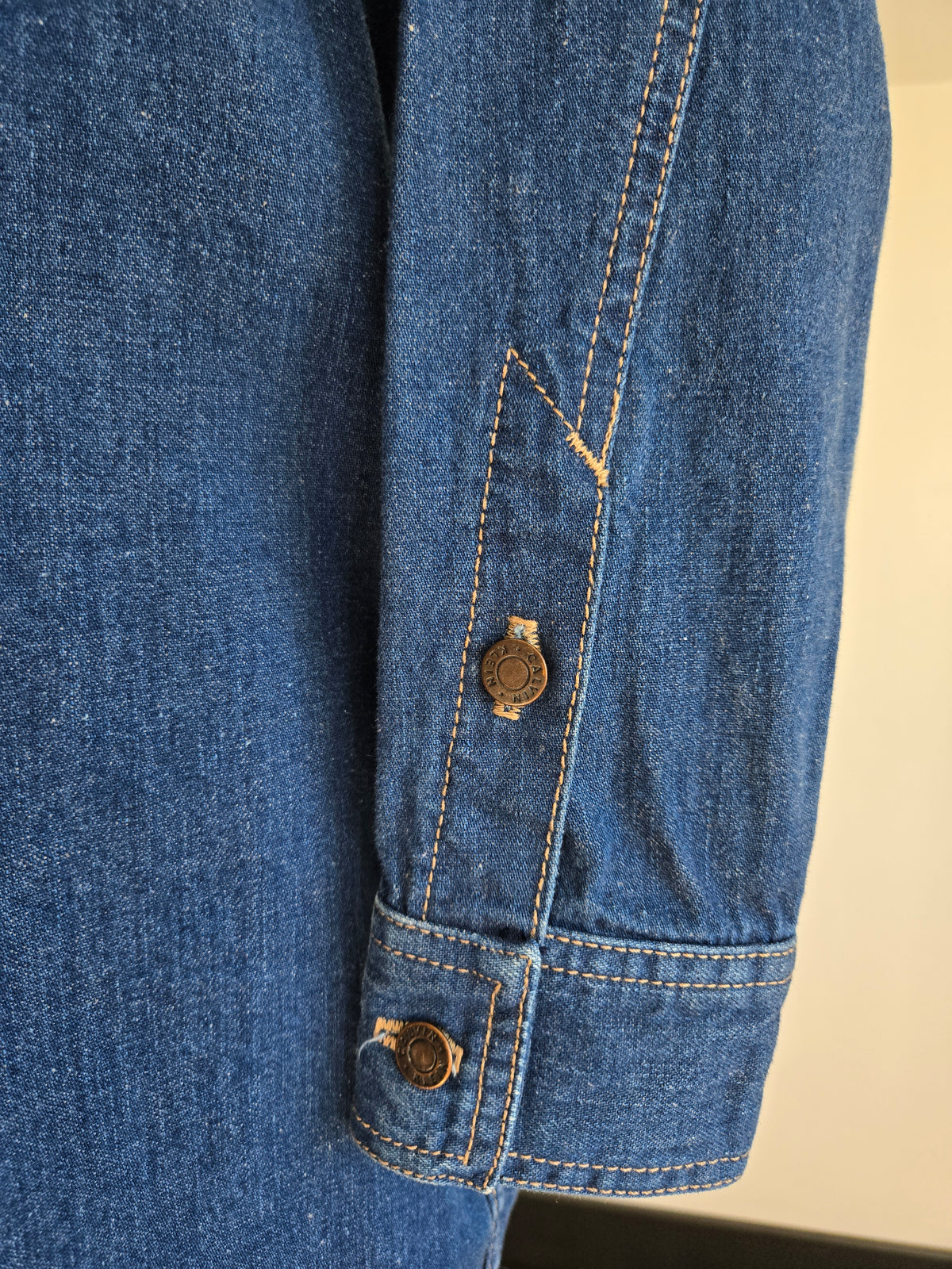 Vintage Calvin Klein 90s Made in USA Denim Dress - Large