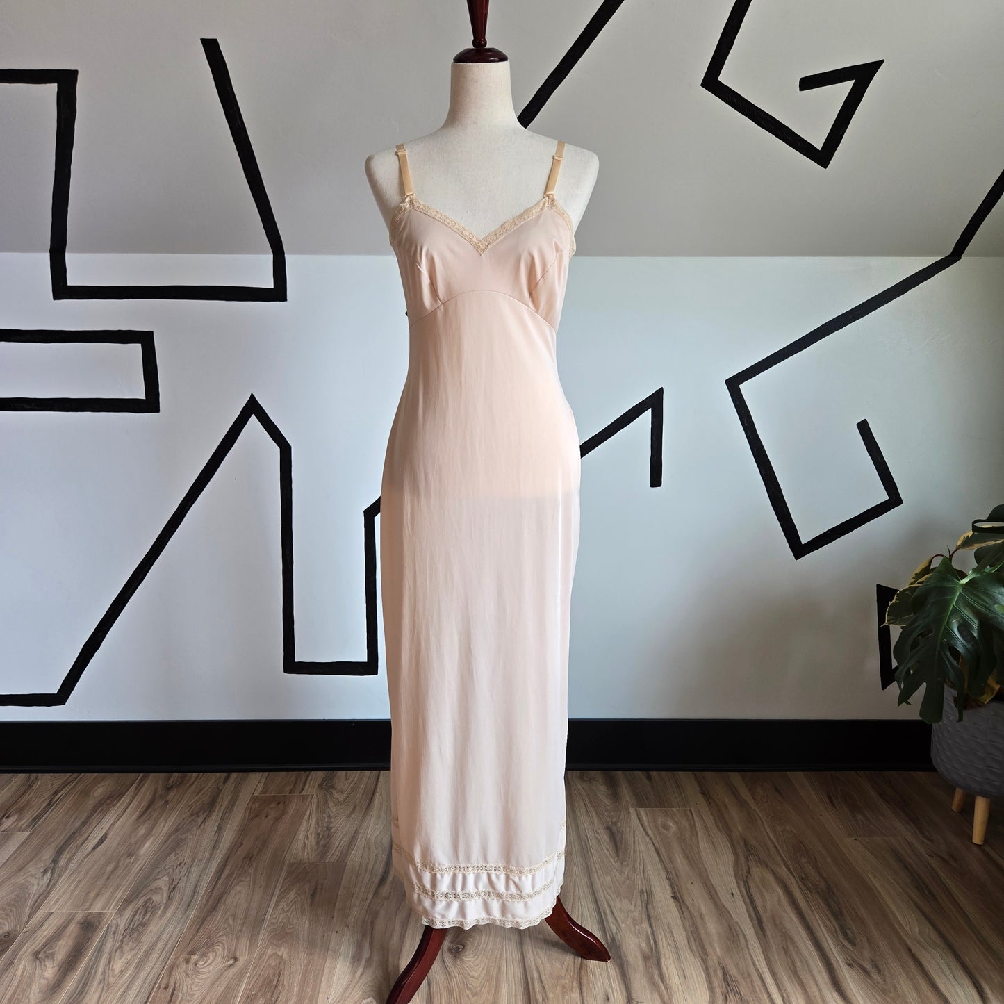 Gaymode Vintage JCPenney Nude Long Slip Dress - small