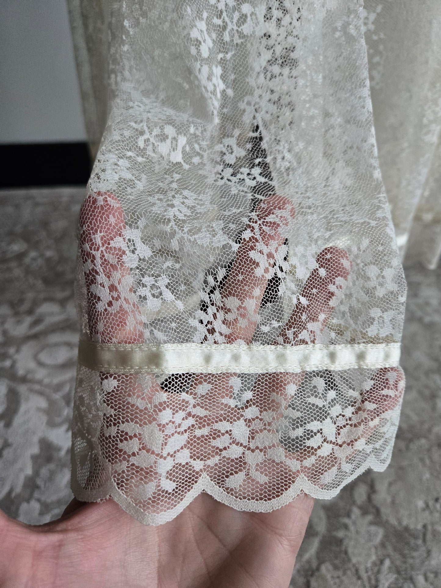 Gunne Sax Vintage Fully Shear Lace Dress - Medium