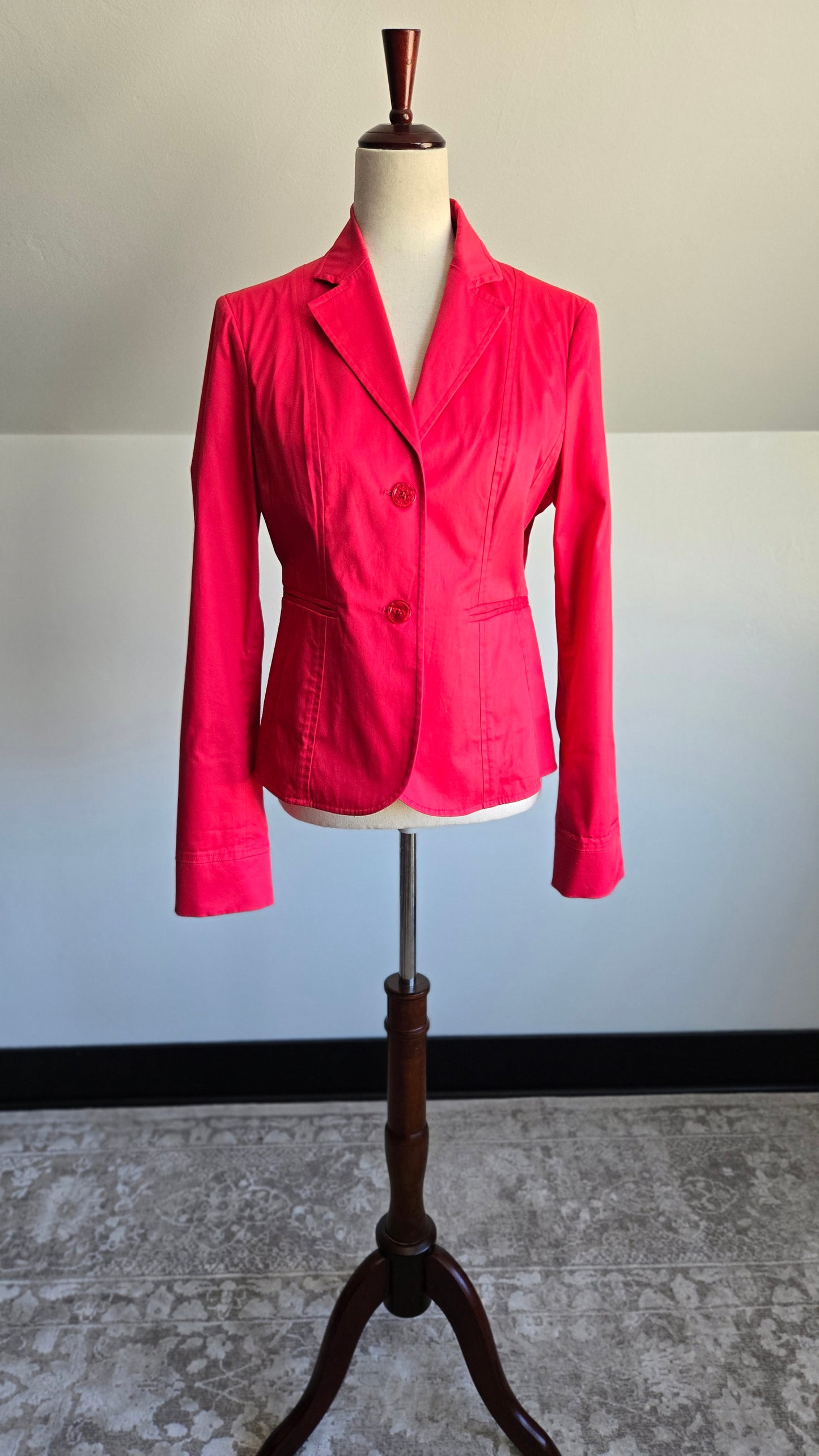 Armani Collezioni Red/Pink Cotton Blazer - Size 8