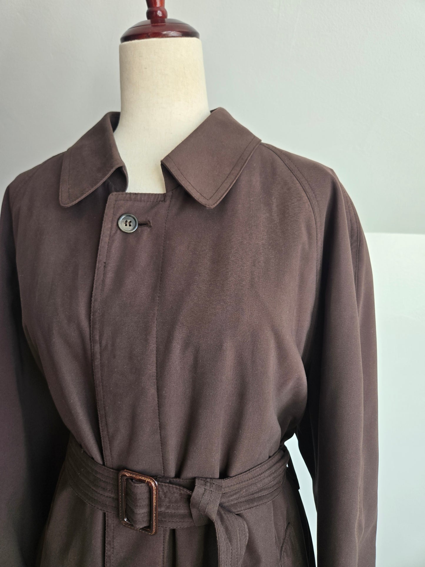 Vintage Chaps Ralph Lauren Brown Trench Coat with Belt and Wool Liner - 2XL