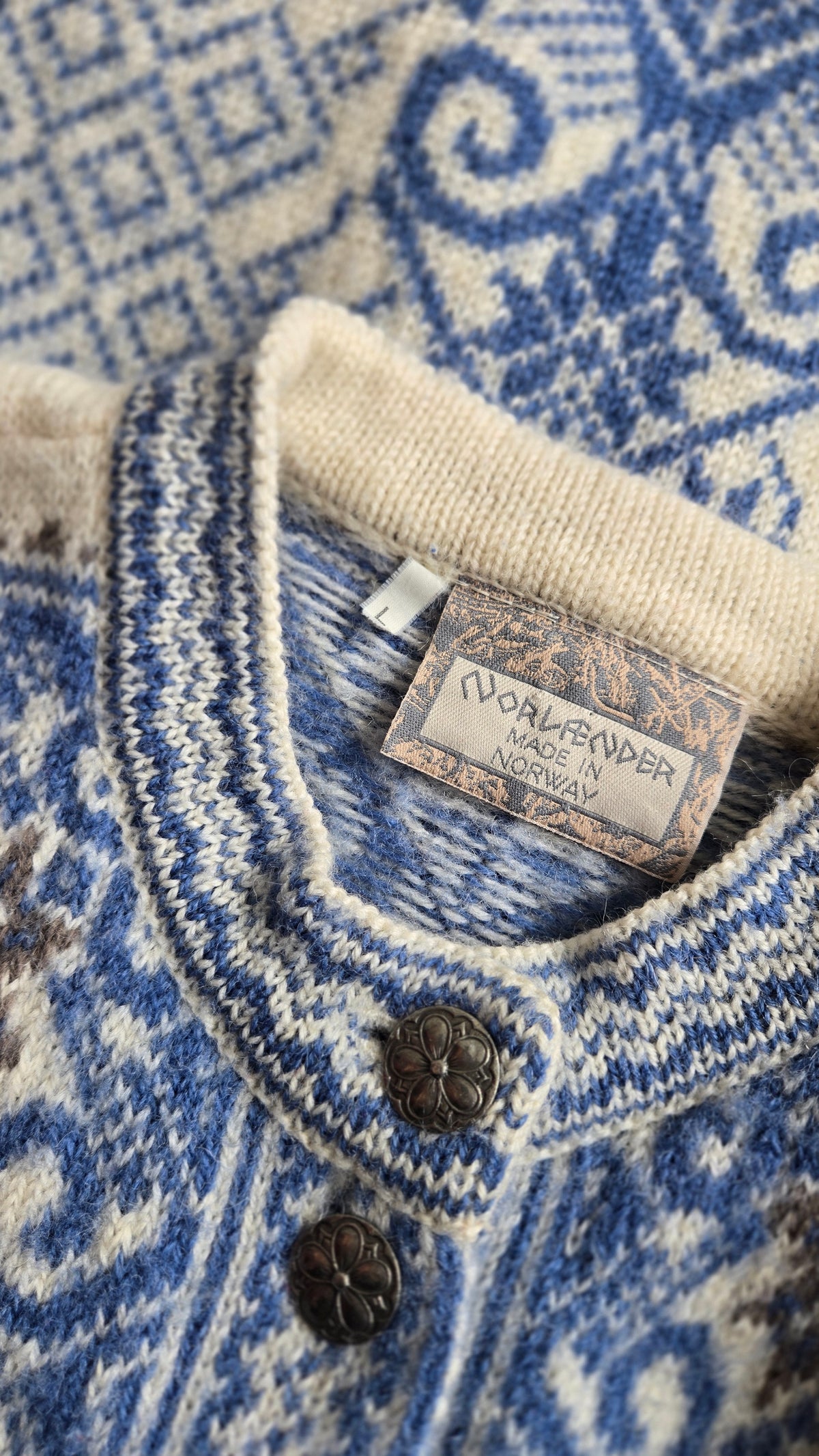 Norlender Norweigan Wool Vintage Cardigan - M/L