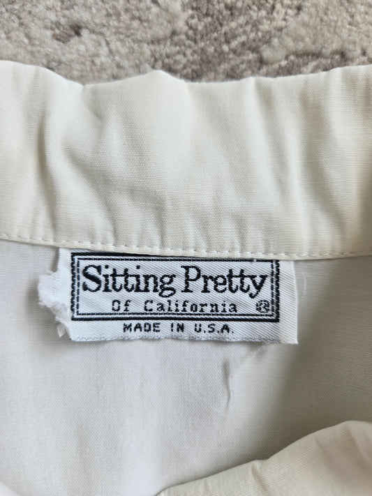 Sitting Pretty Vintage Western Crop Tie Front Top - M/L