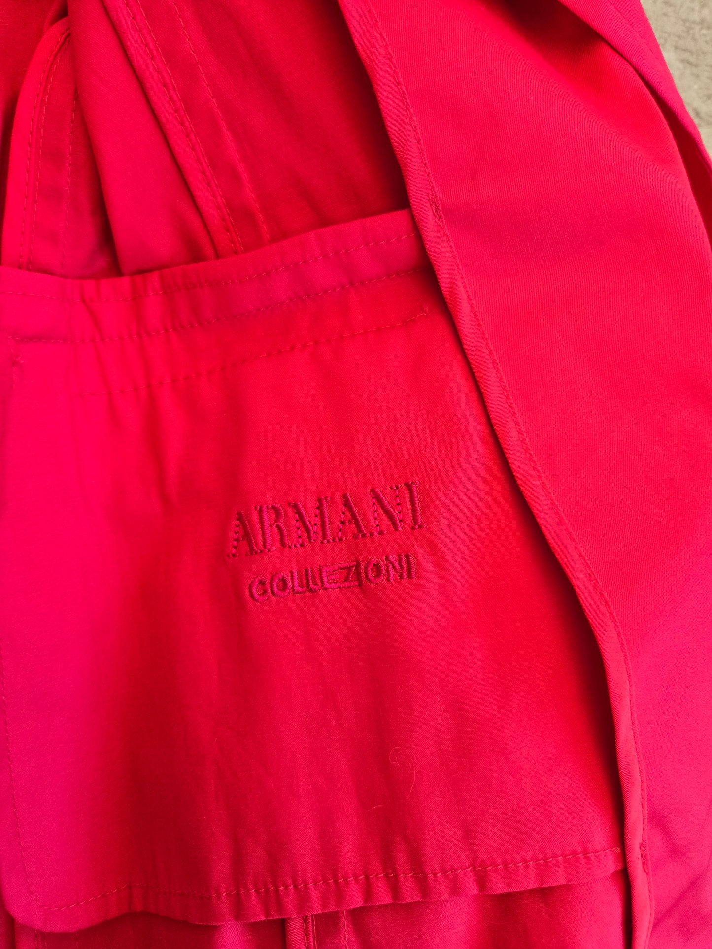 Armani Collezioni Red/Pink Cotton Blazer - Size 8