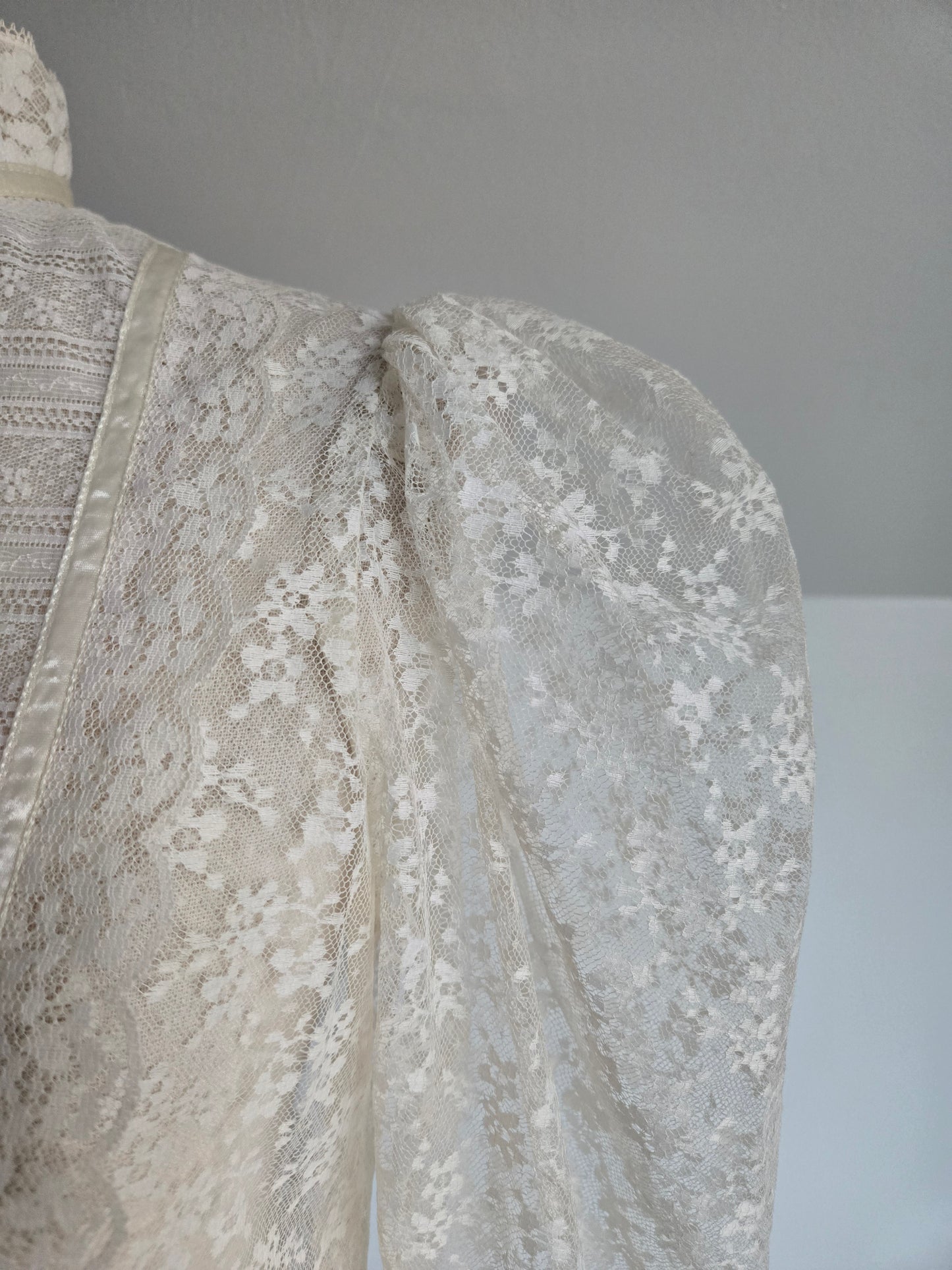 Gunne Sax Vintage Fully Shear Lace Dress - Medium