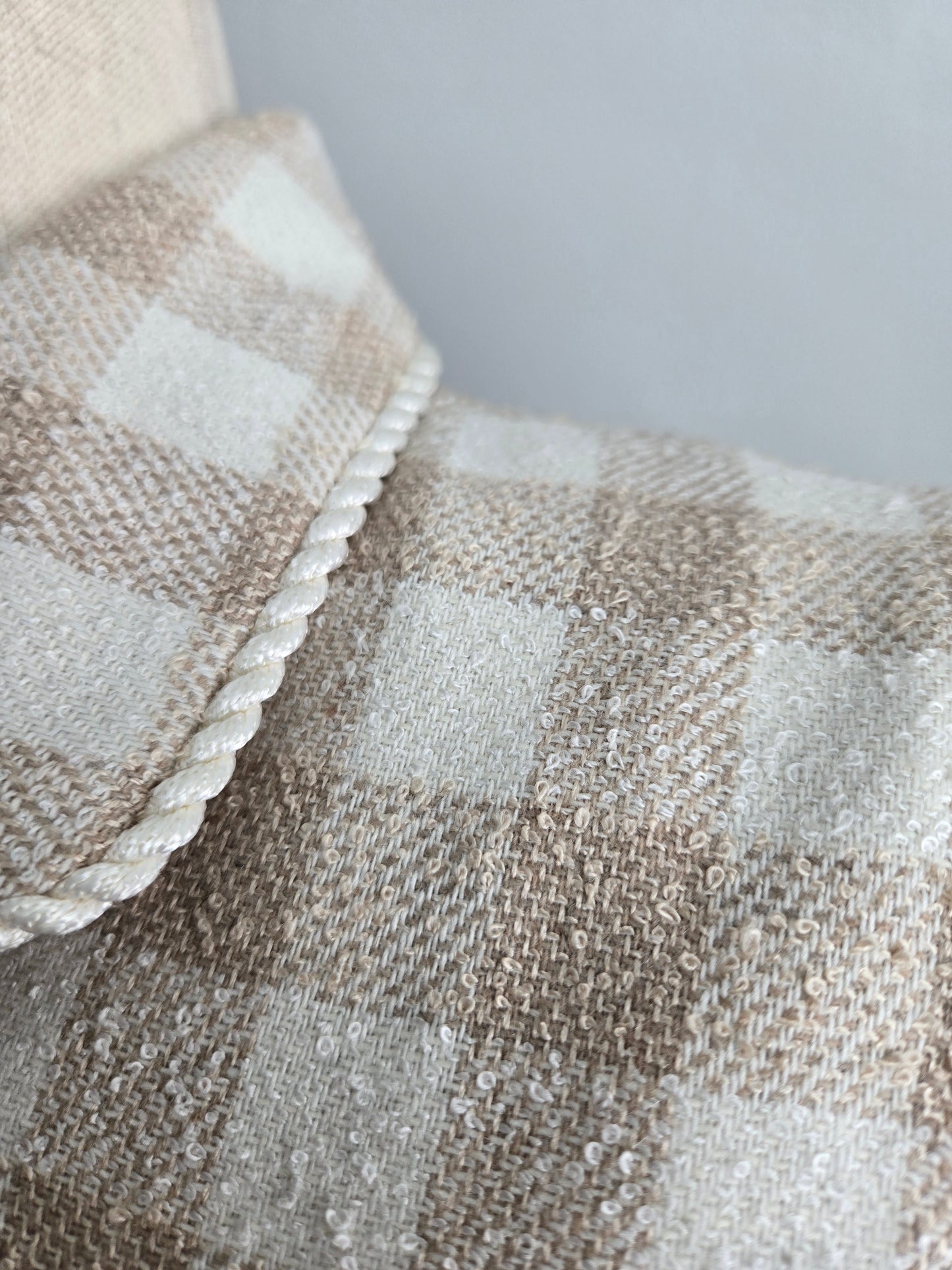 Maggy Boutique Vintage 80s Neutral Plaid Double Breasted Dress - Medium