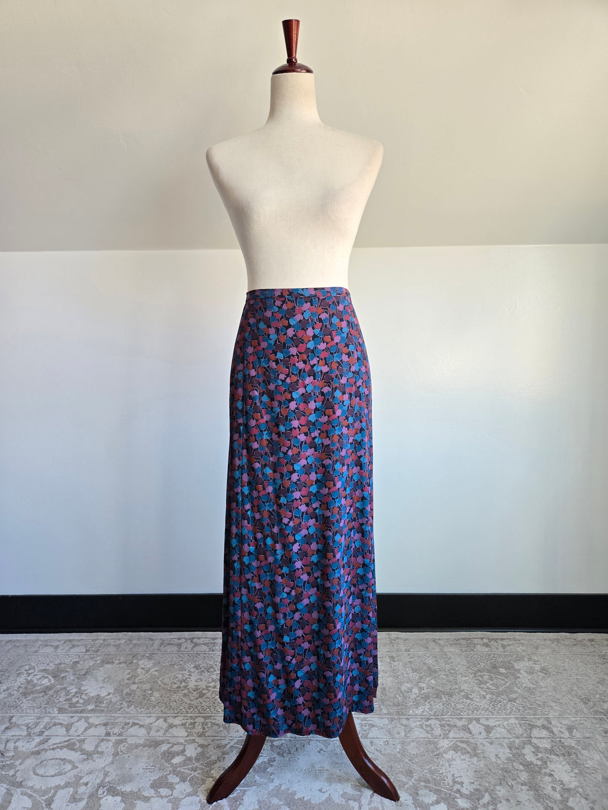 Vintage Laura Ashley Floral Maxi Skirt Made in UK - W34