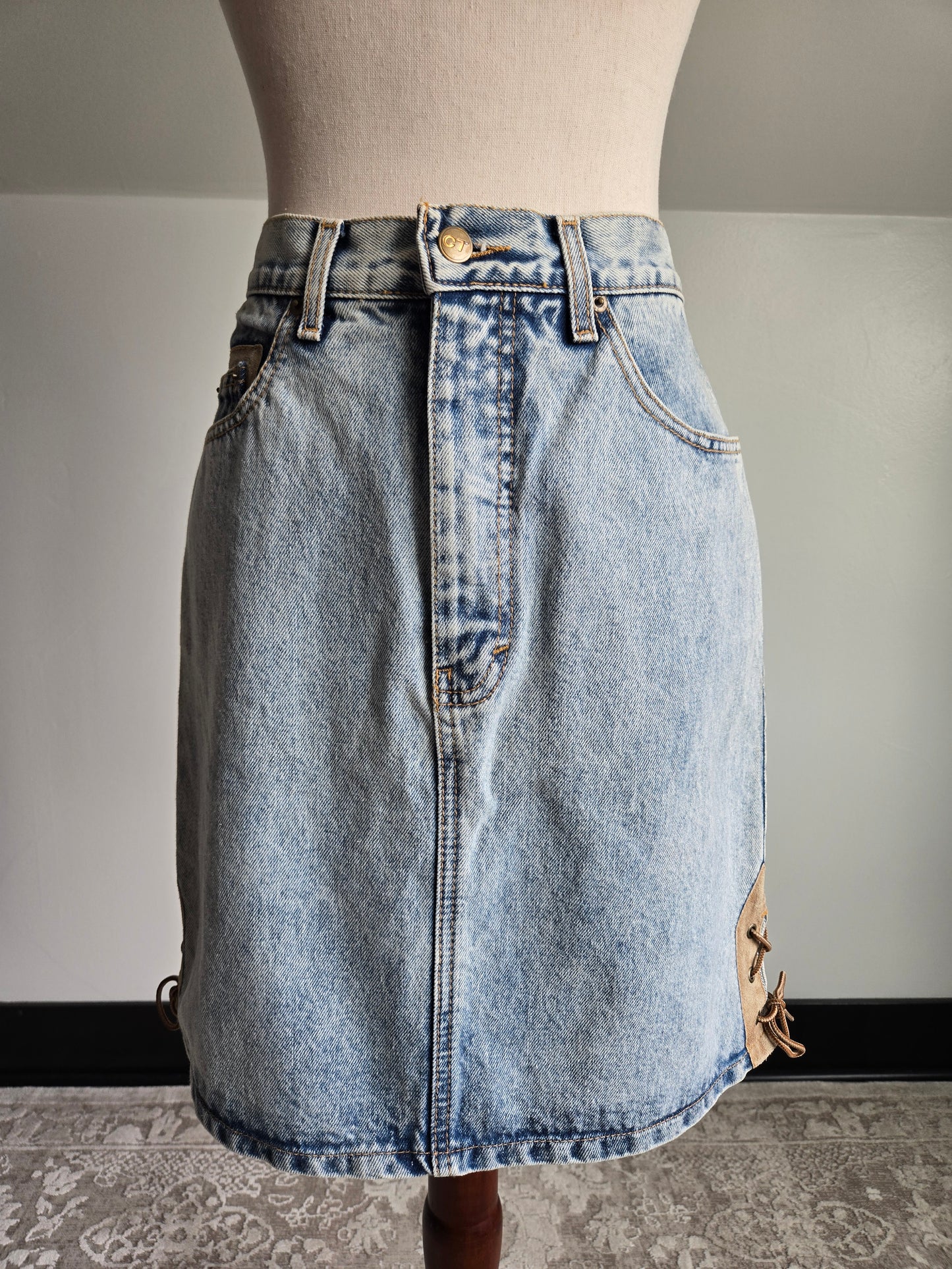 Vintage 90s CT Jeans Denim Two Piece Set Made in Brazil - Medium